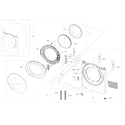 Samsung DV45K6200EZ/A3-00 frame & door diagram