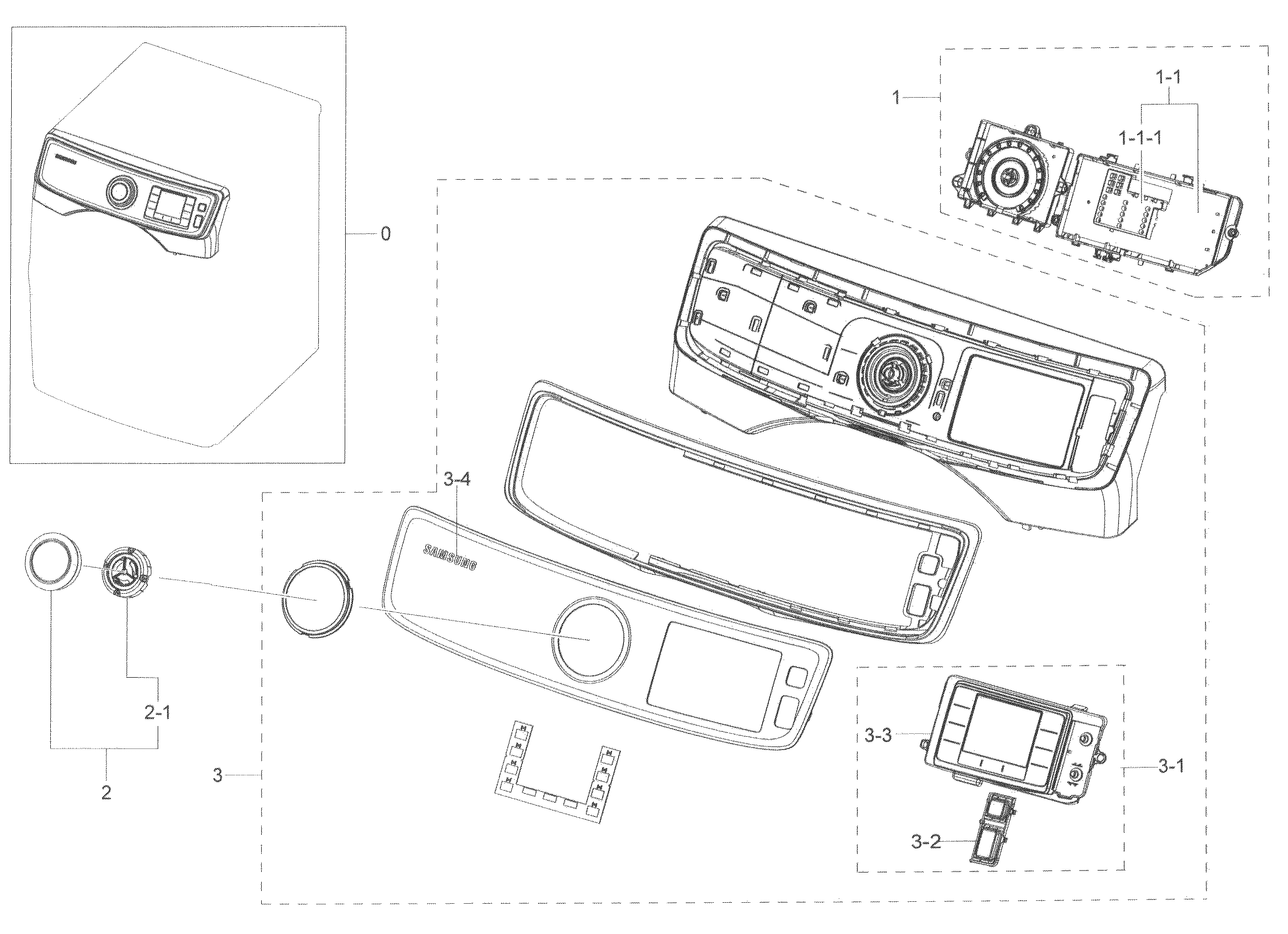 Samsung DV45K6200EZ/A3-00 control panel diagram