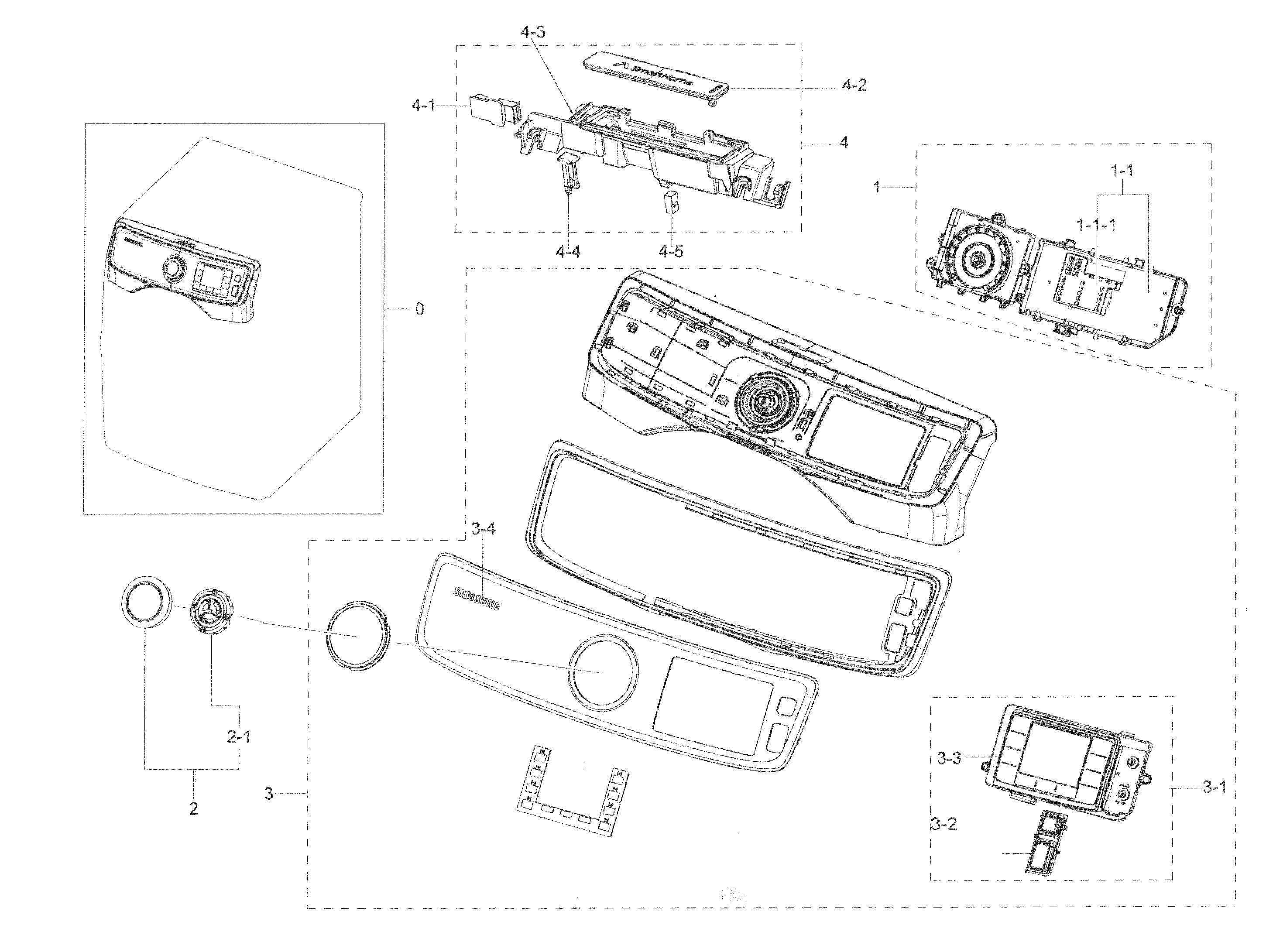 Samsung DV45K6200GZ/A3-00 control panel diagram
