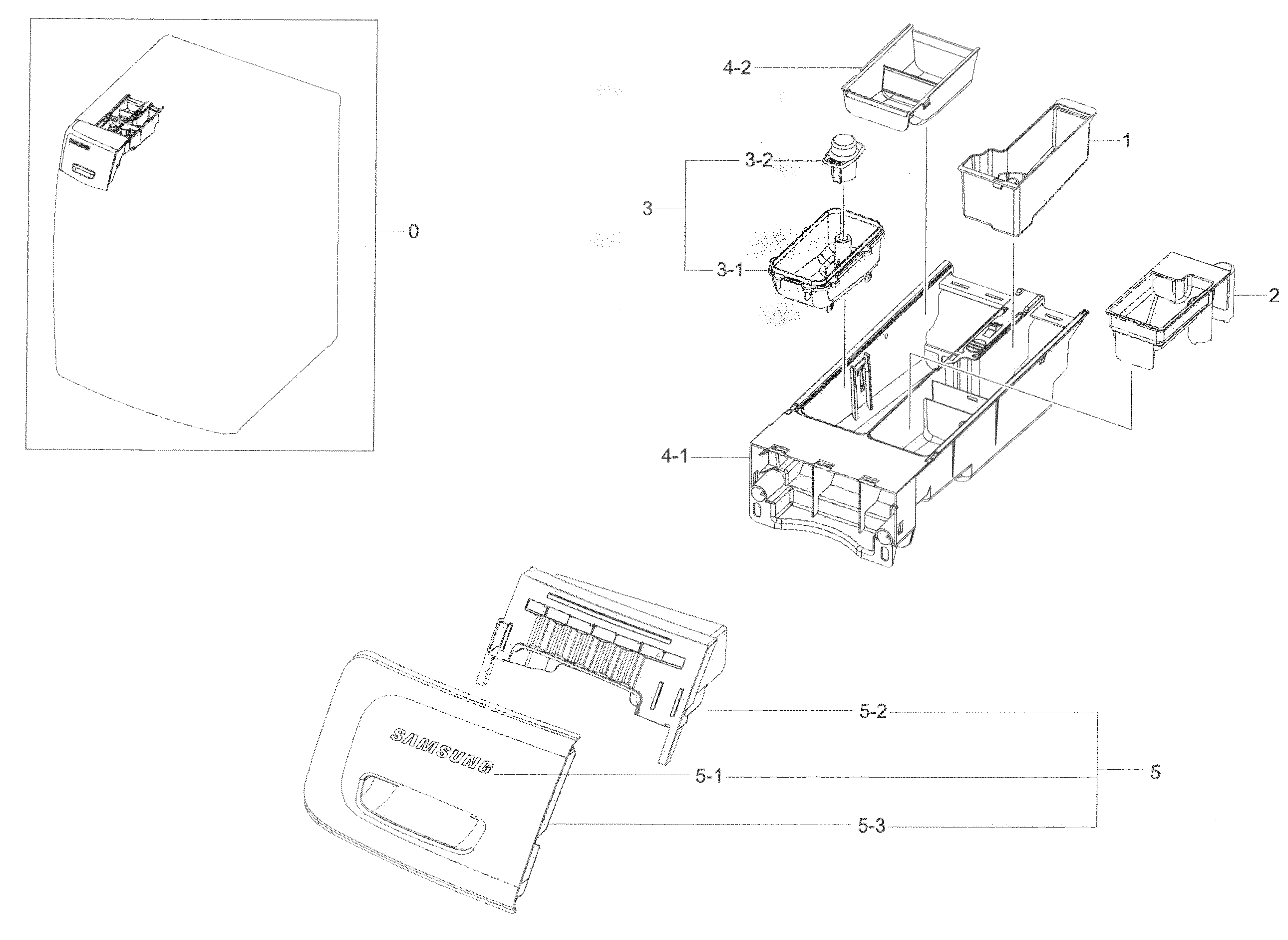 Samsung WF45K6200AW/A2-00 drawer diagram