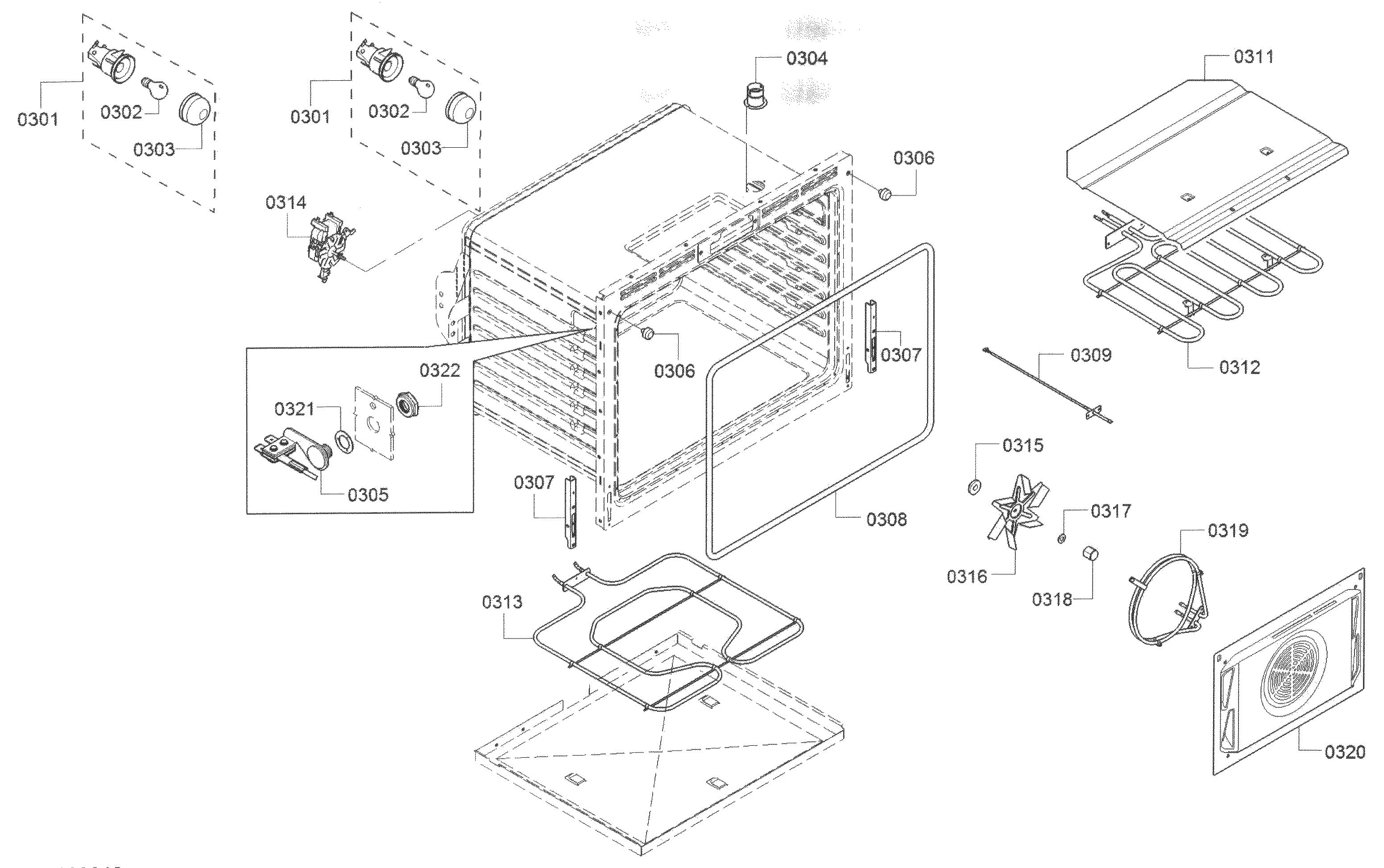 Bosch HEI8054U/04 cavity diagram