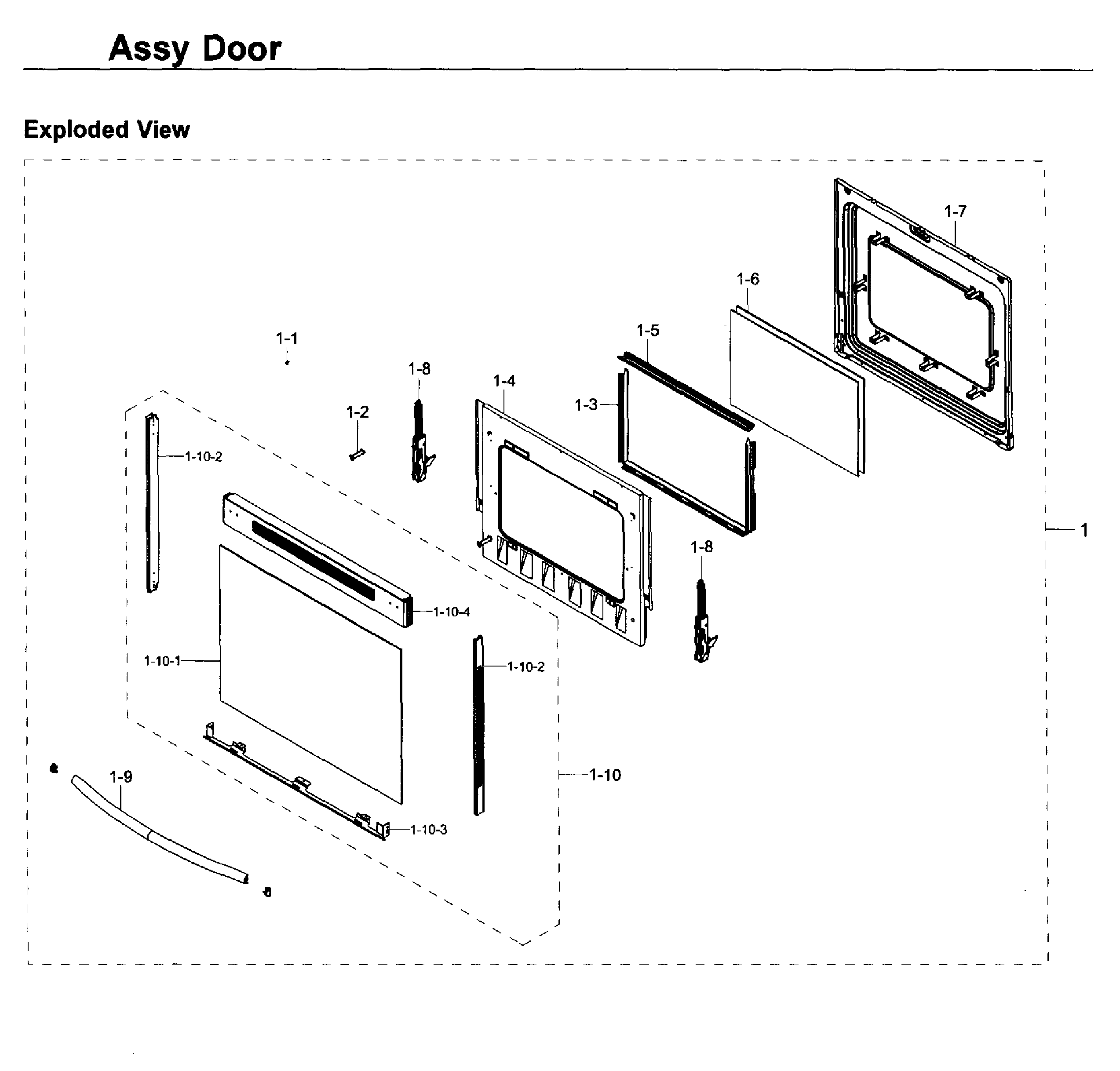 Samsung NE59K3310SS/AA-00 door diagram