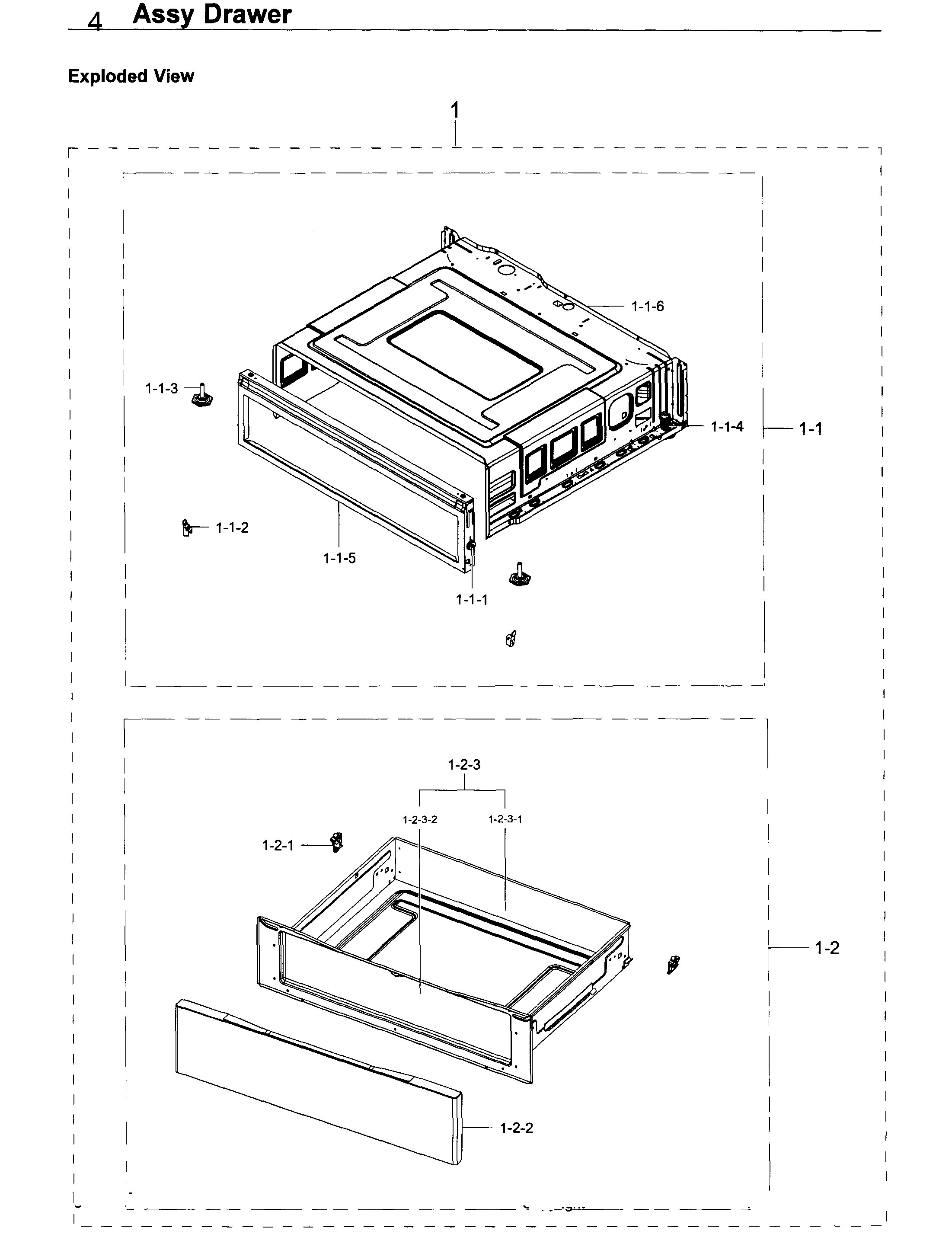 Samsung NE59K3310SS/AA-00 drawer diagram