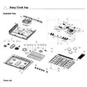 Samsung NX58K9850SG/AA-00 cooktop diagram