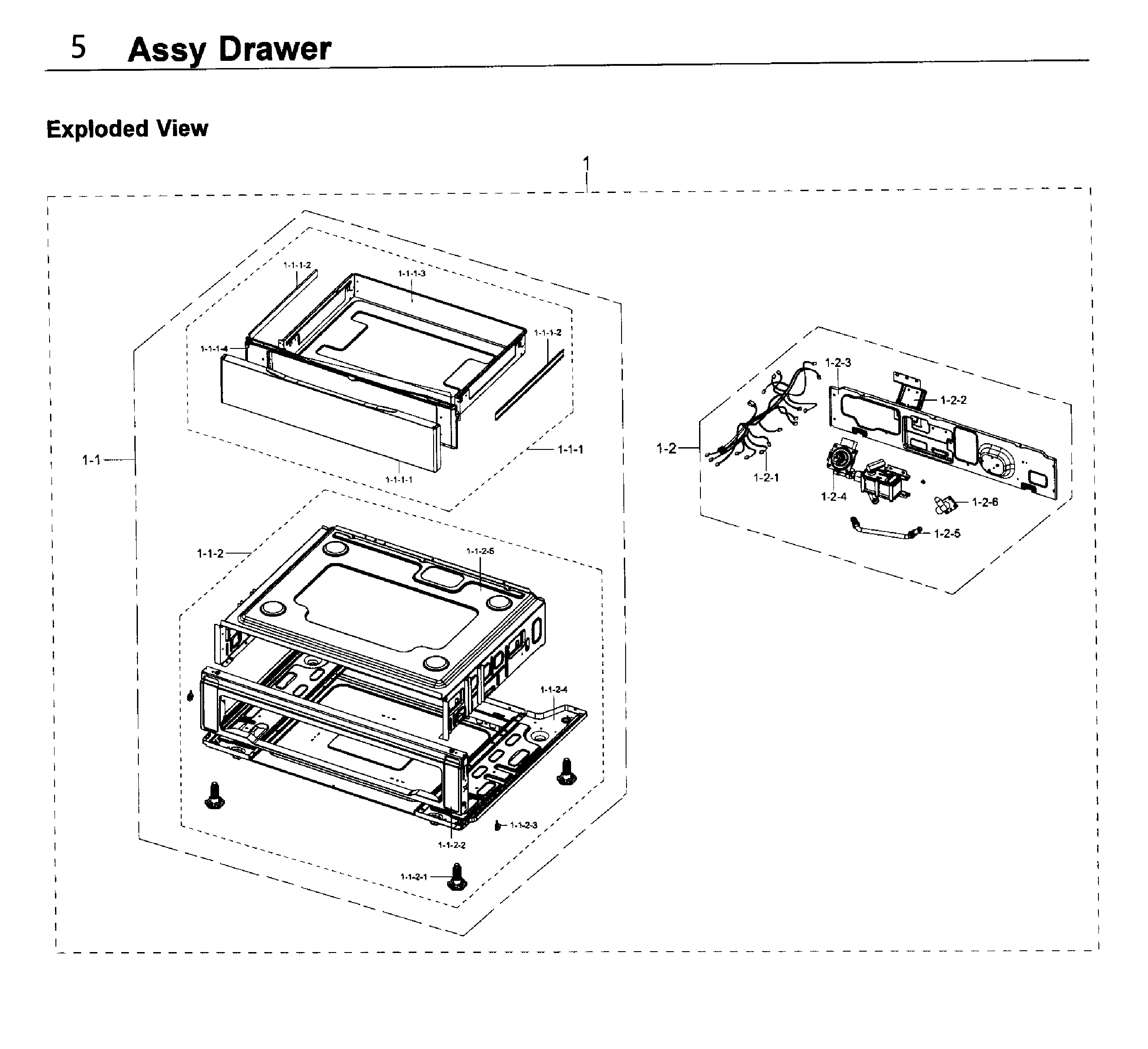 Samsung NX58K9850SS/AA-00 drawer diagram