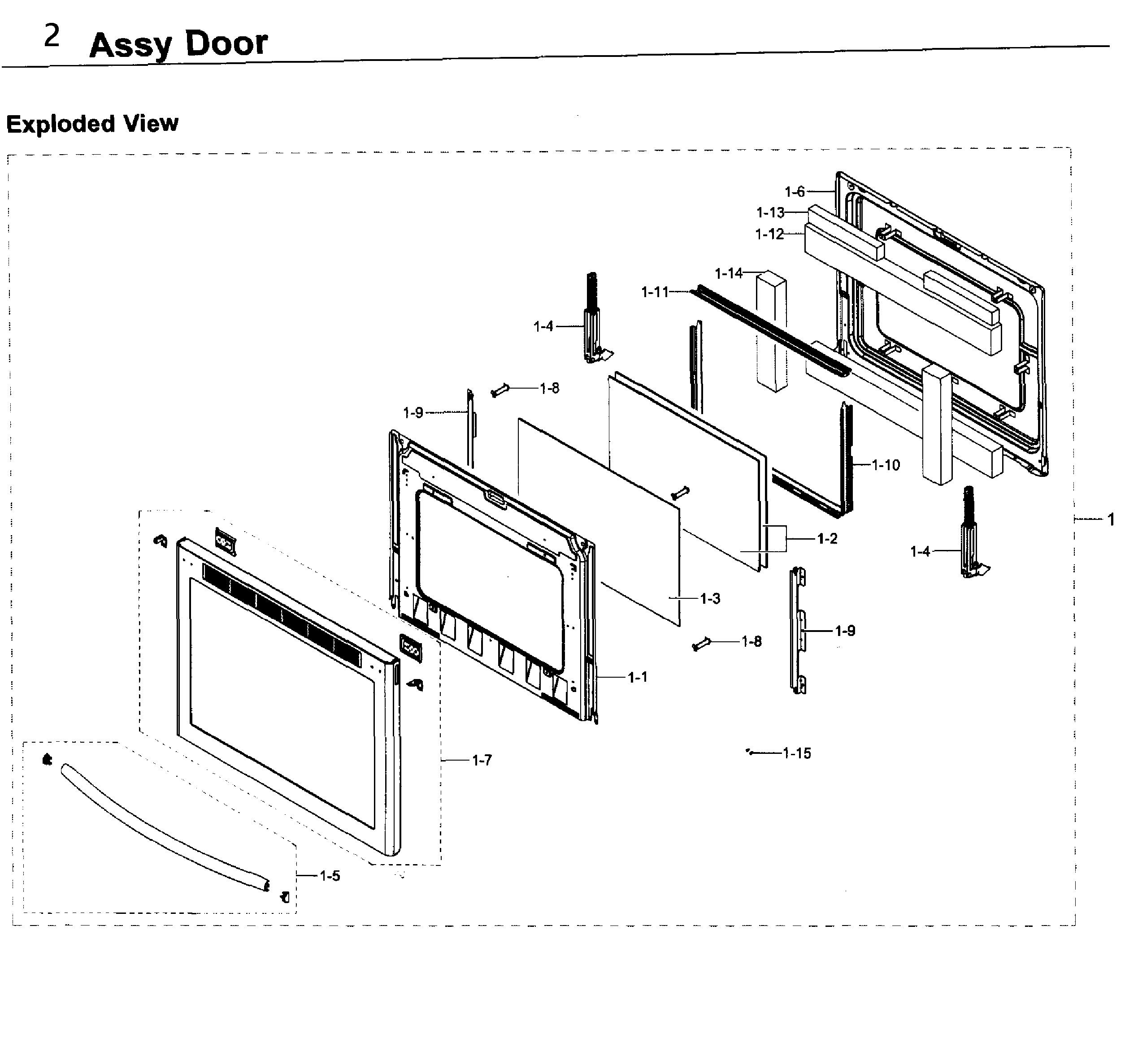 Samsung NE58K9430SS/AA-00 door diagram