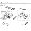 Samsung NX58J7750SG/AA-00 cooktop diagram
