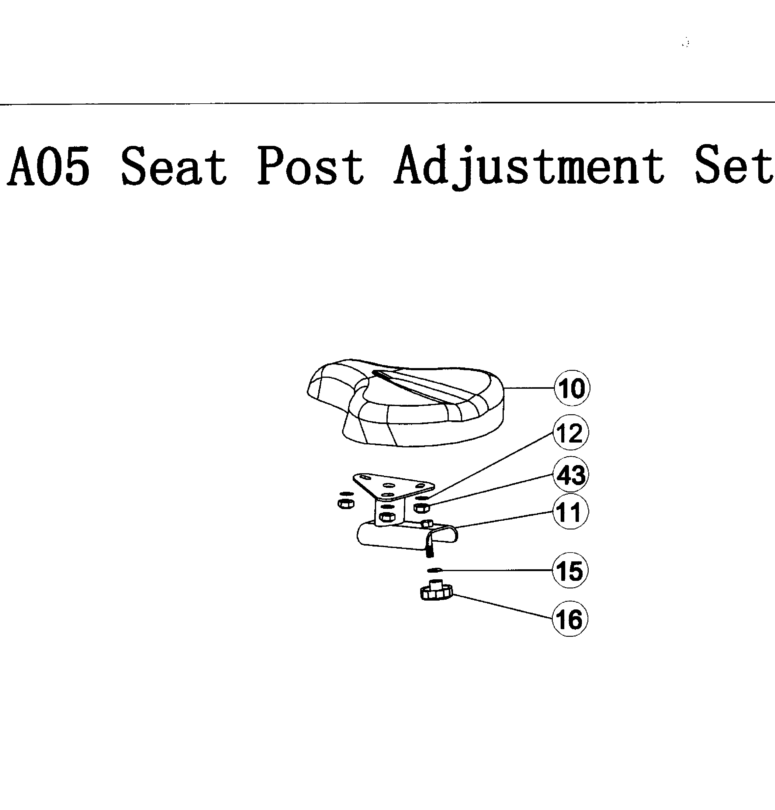 AFG 7.3AU seat post set diagram