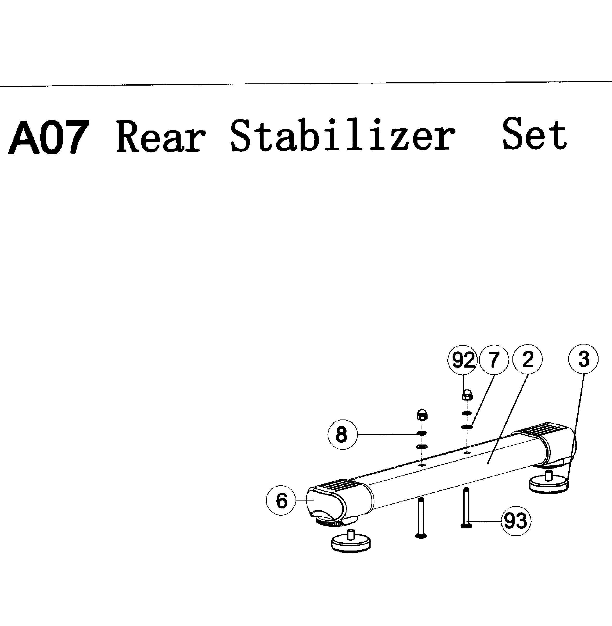AFG 7.3AU rear stabilizer diagram