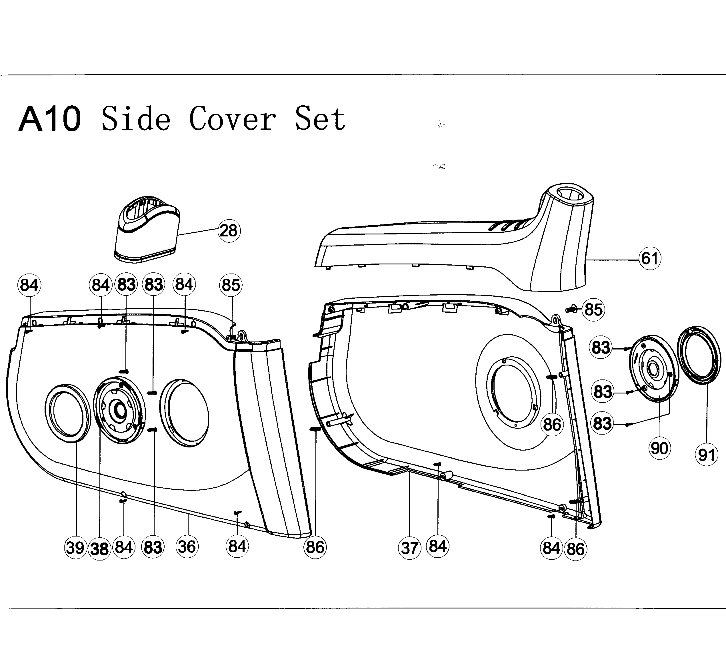 AFG 7.3AU side cover set diagram