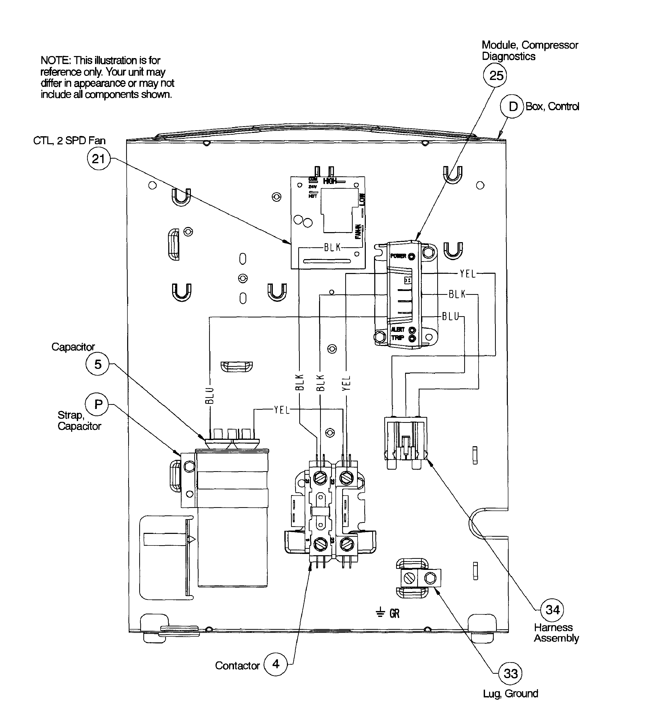 ICP N4A442GKA100 control panel diagram