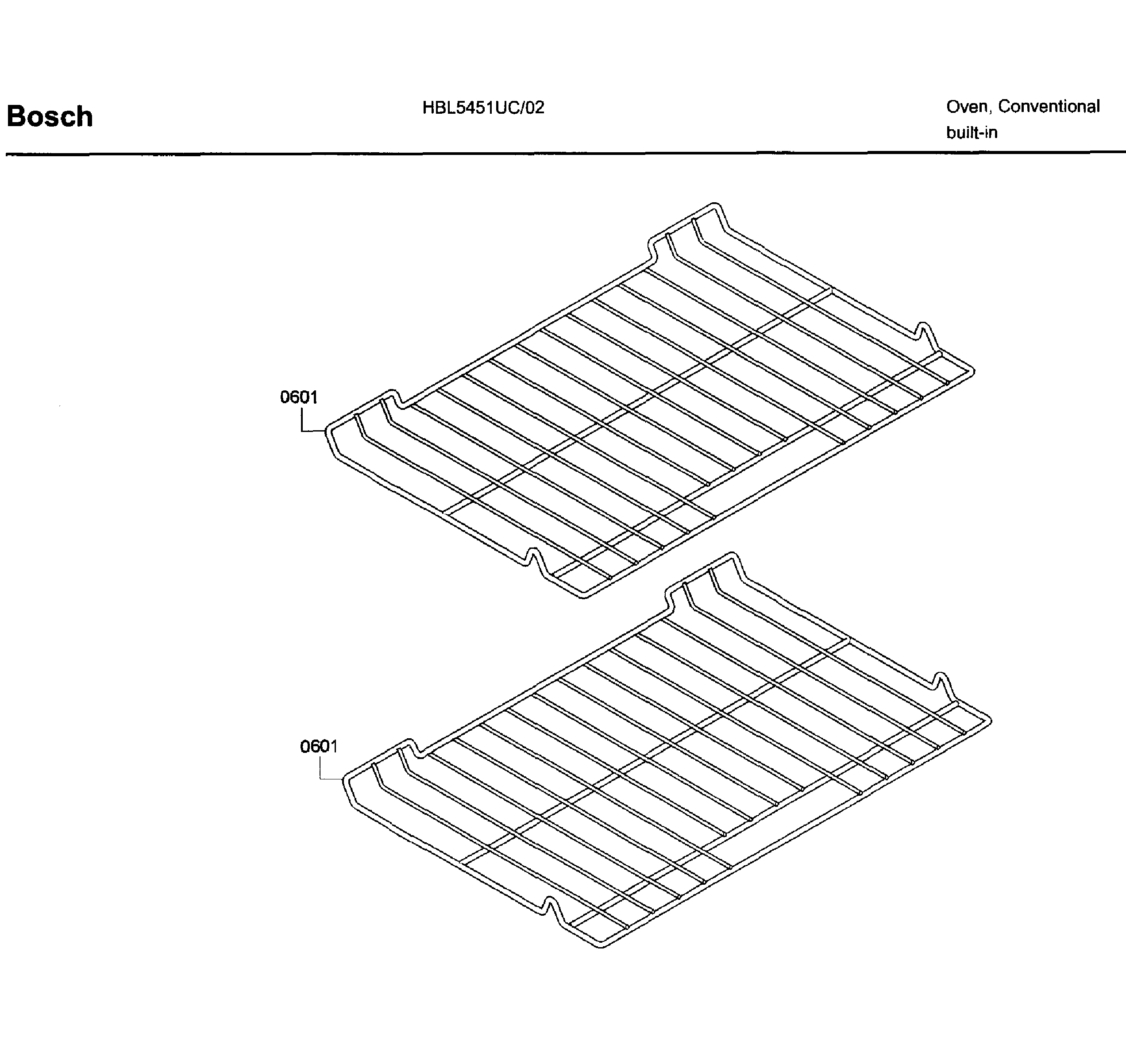 Bosch HBL5451UC/02 rack diagram
