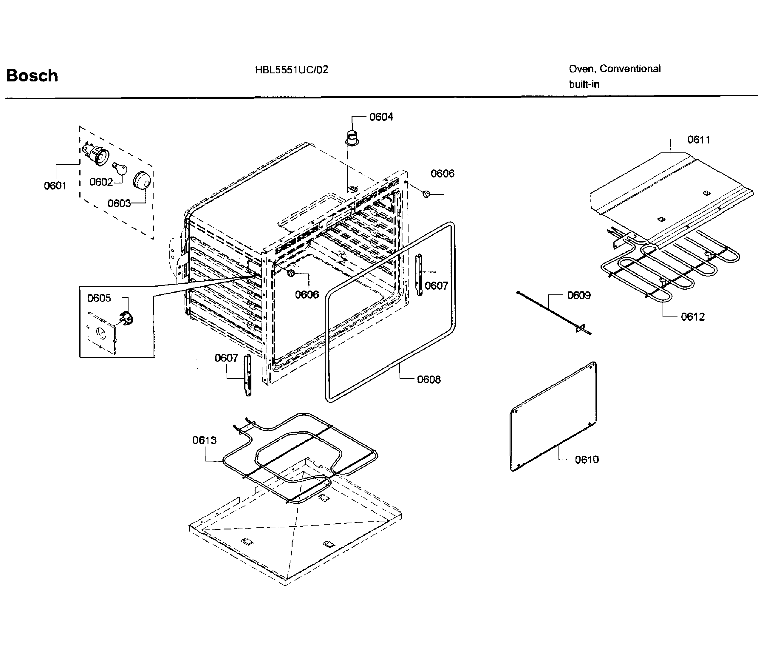 Bosch HBL5551UC/02 cavity 2 diagram