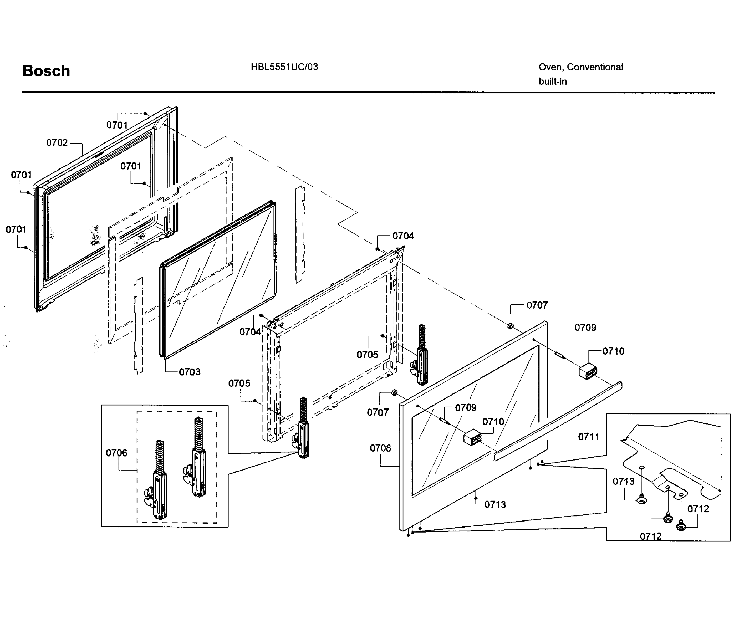 Bosch HBL5551UC/03 door 2 diagram
