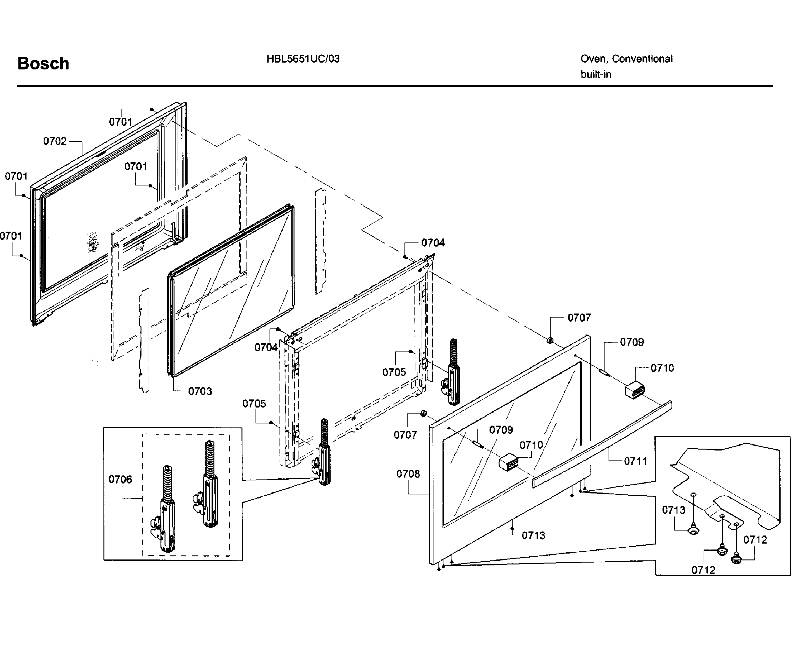 Bosch HBL5651UC/03 door 2 diagram