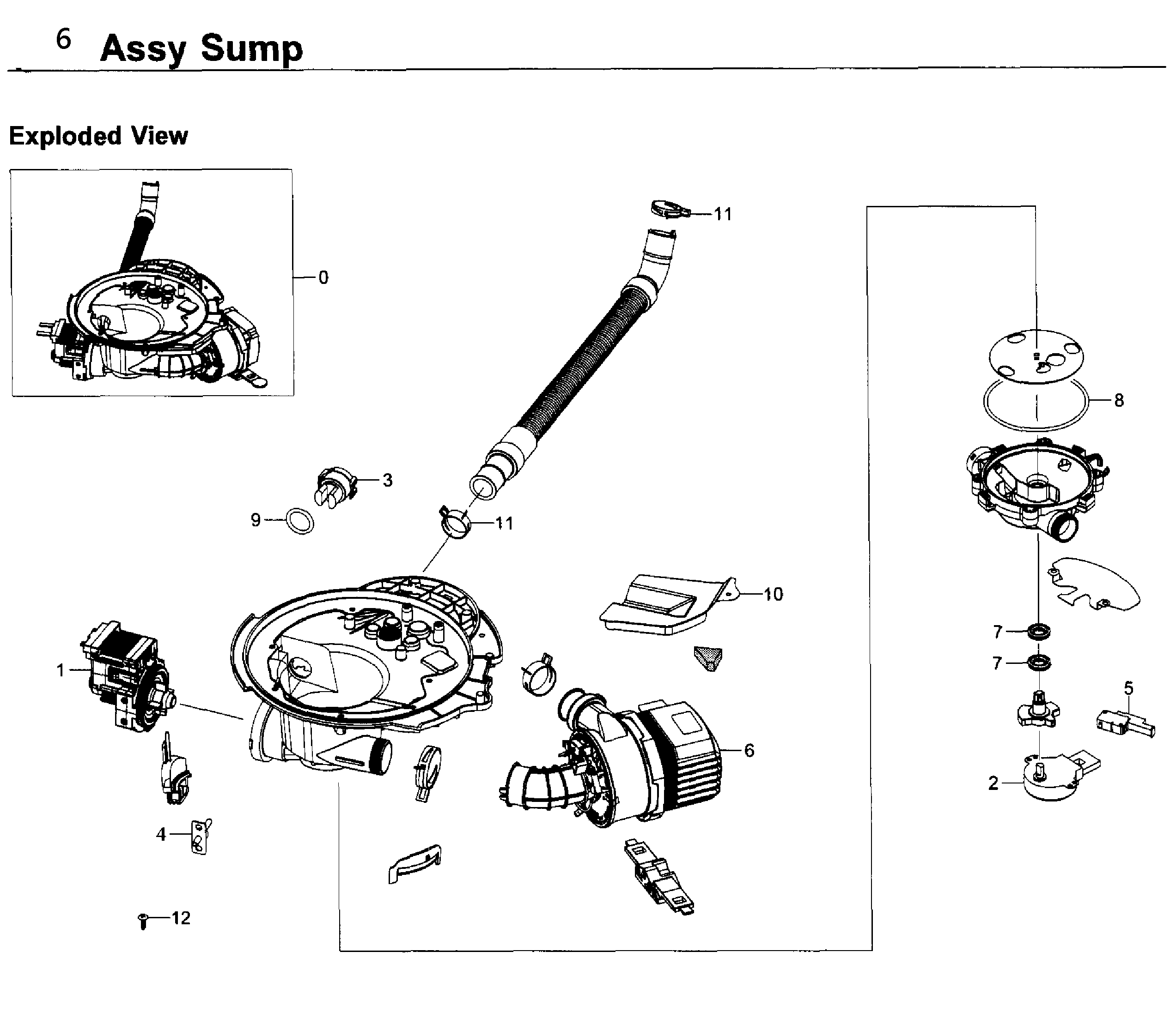 Samsung DW80K7050UG/AA-00 sump diagram