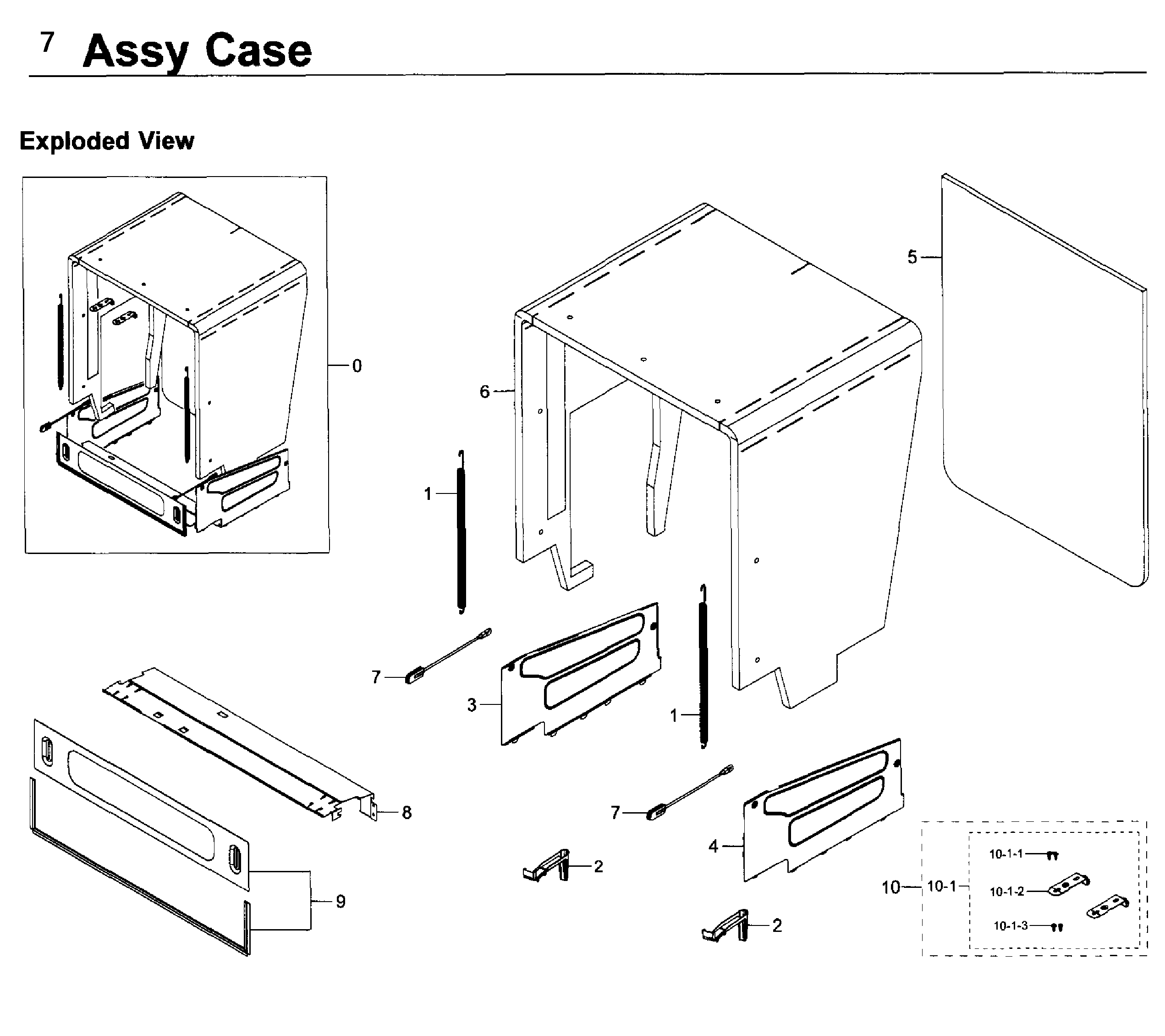 Samsung DW80K7050UG/AA-00 case diagram