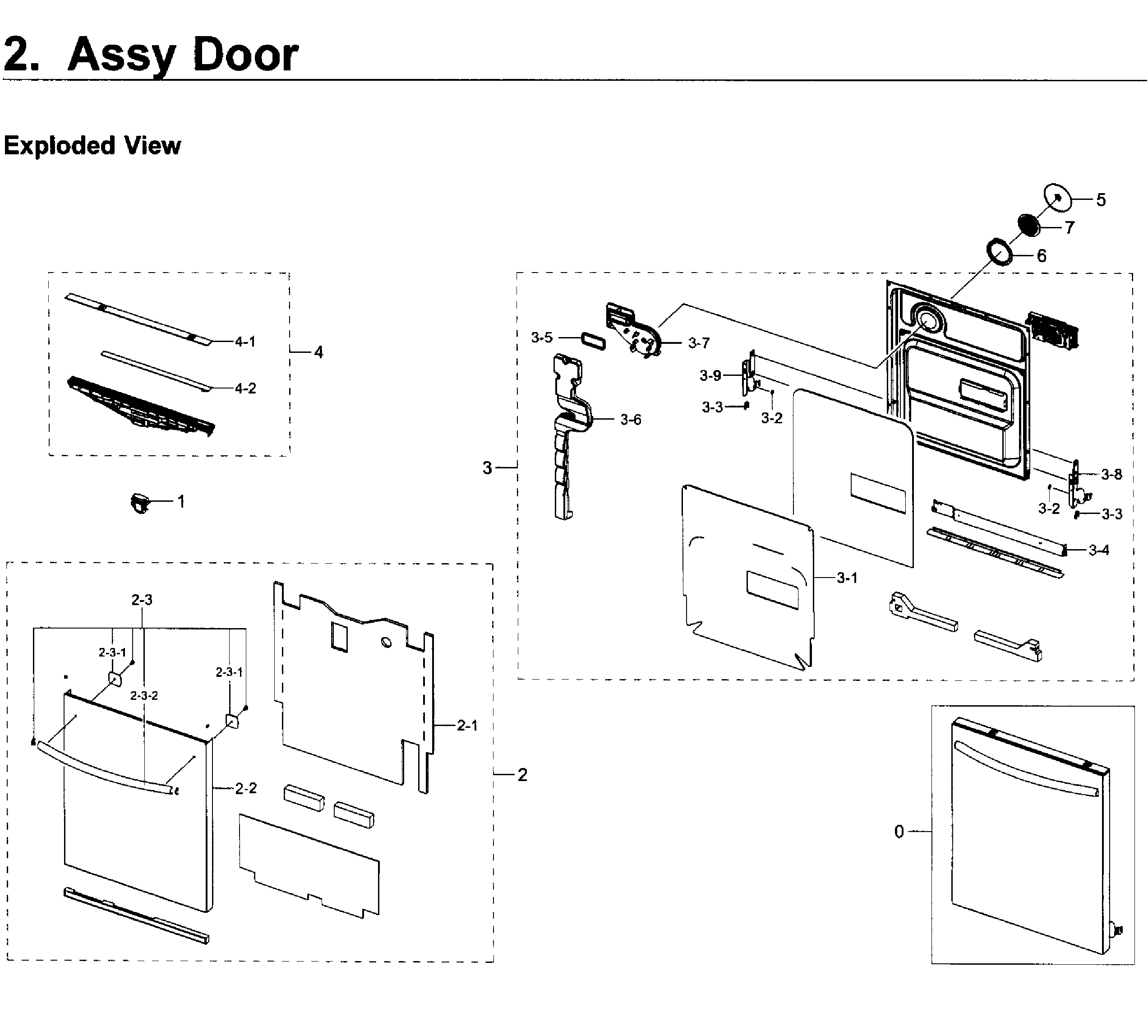 Samsung DW80K7050US/AA-00 door diagram