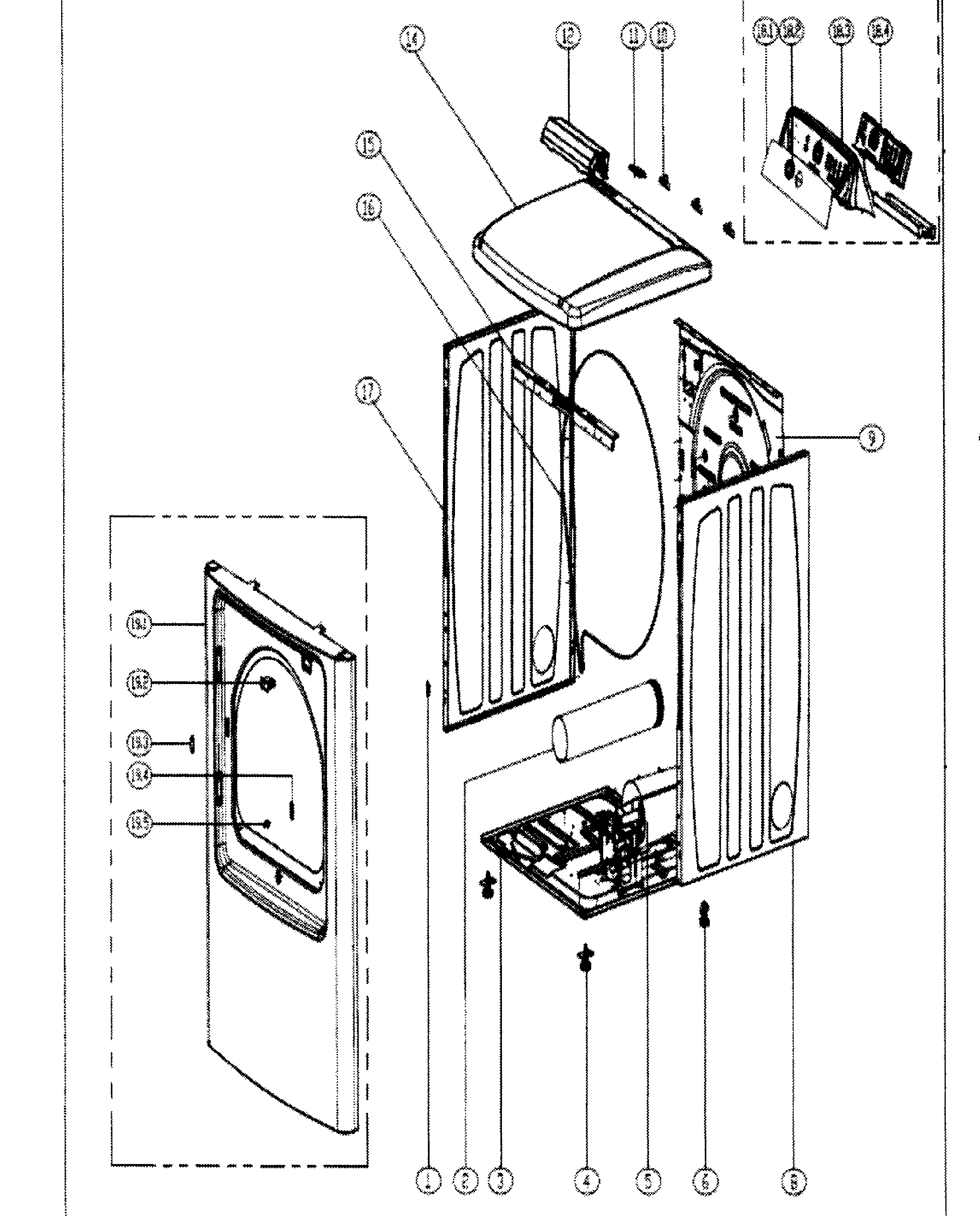 Haier HLTD600AGW main asy diagram