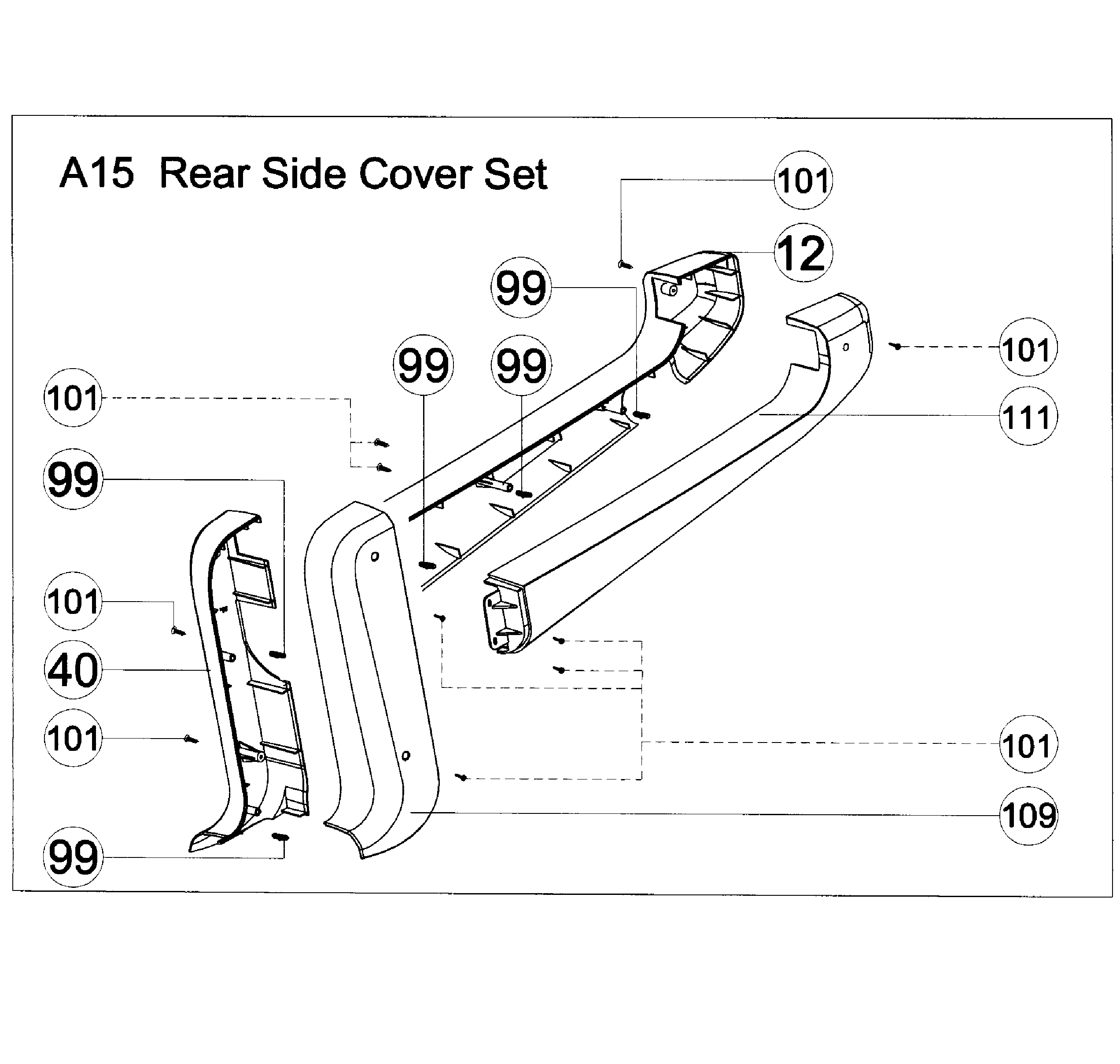 AFG 7.3AR rear side cover diagram