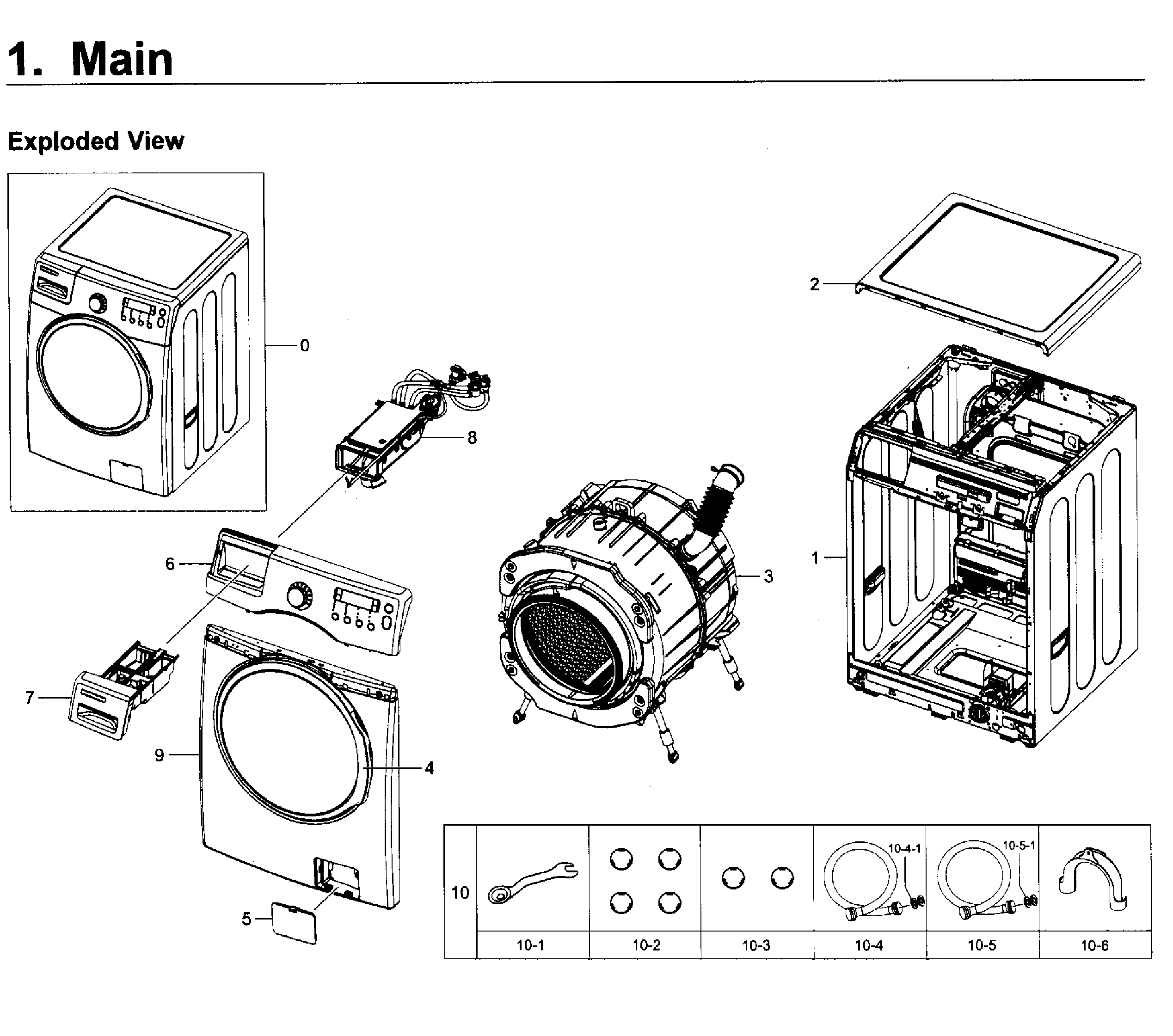 Samsung WF350ANP/XAA-03 main asy diagram