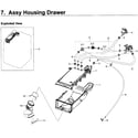 Samsung WF350ANP/XAA-03 housing drawer diagram