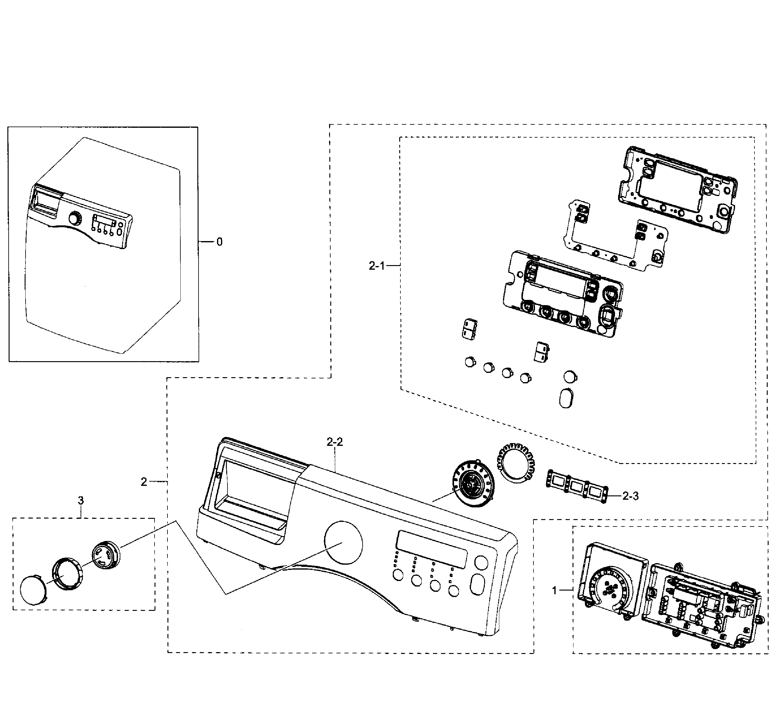 Samsung WF350ANP/XAA-04 control panel diagram