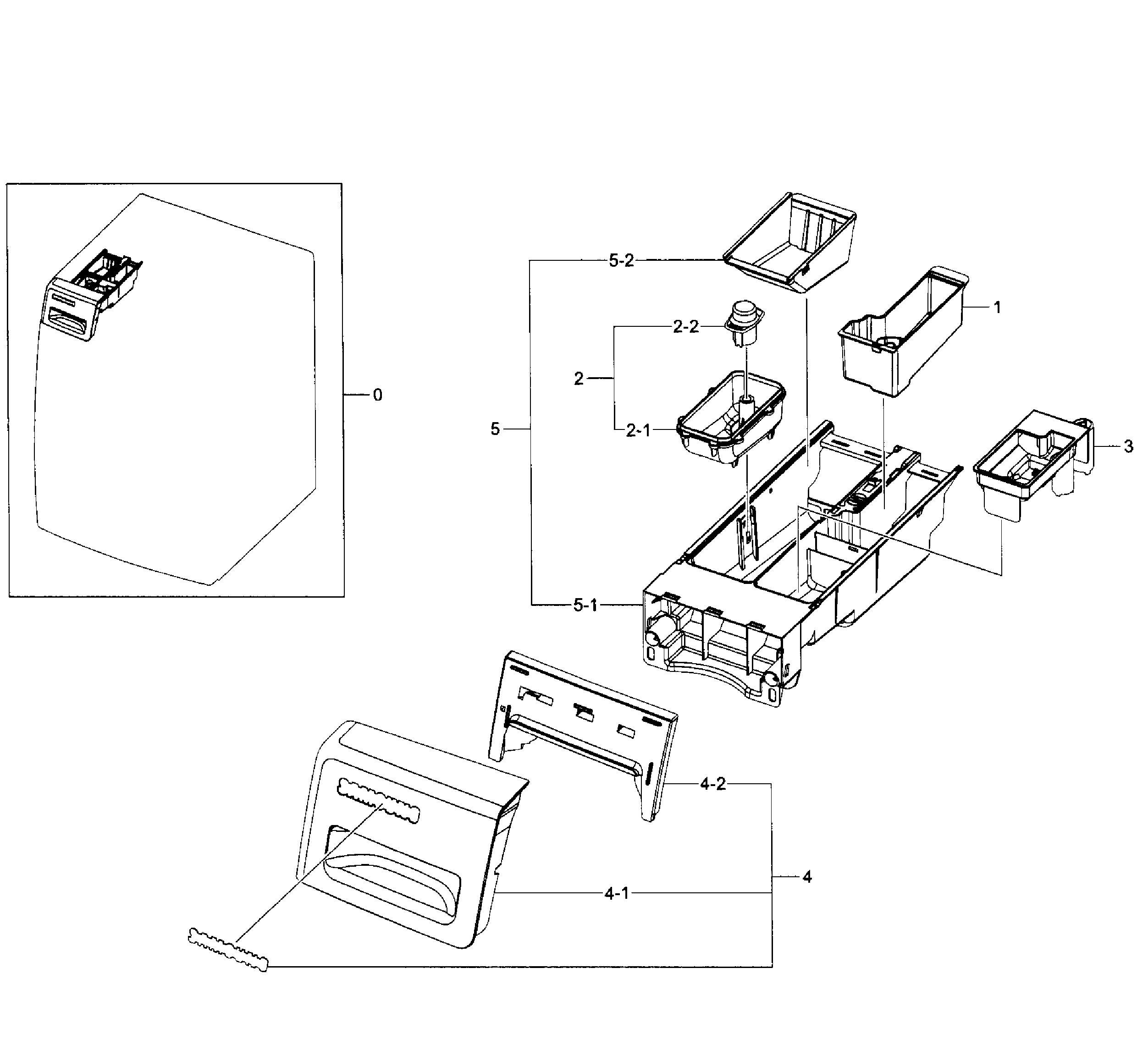 Samsung WF350ANP/XAA-04 drawer diagram