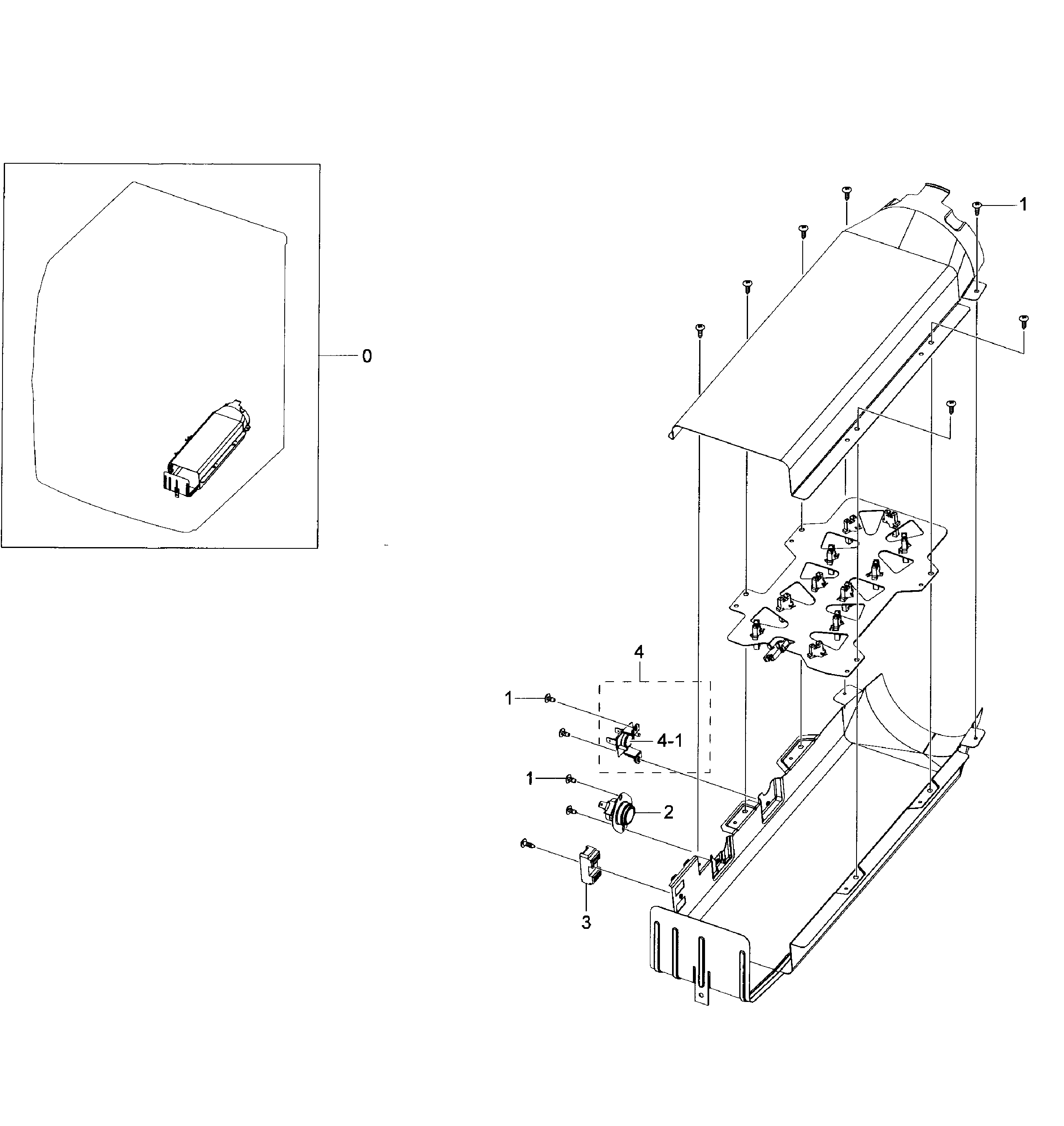 Samsung DV50K7500EV/A3-00 duct heater diagram