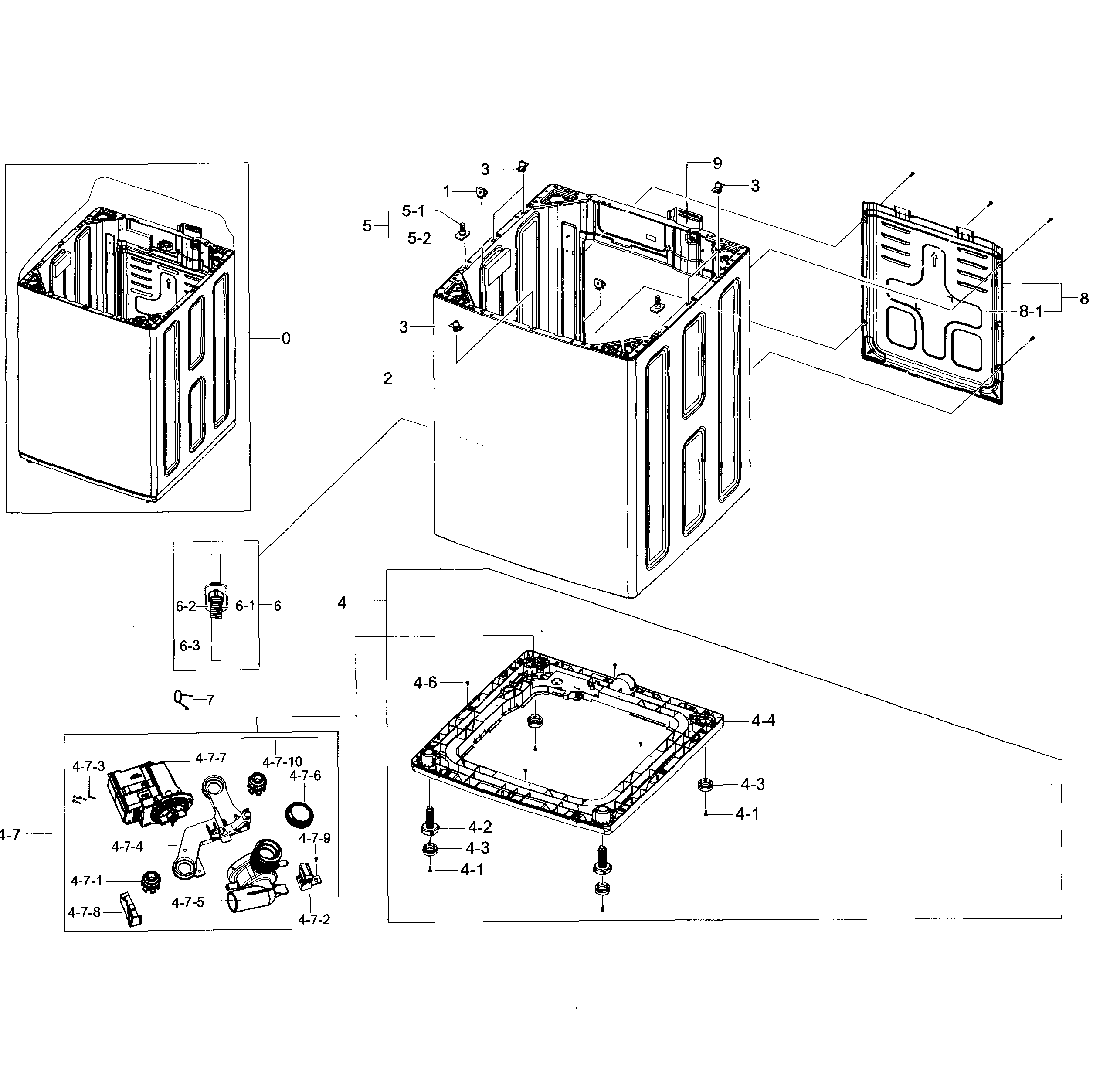 Samsung WA45H7200AW/A2-02 frame diagram