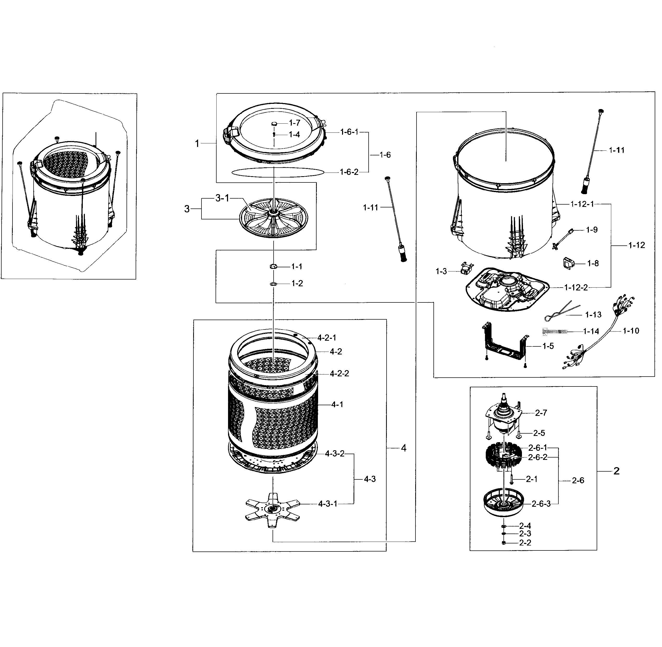 Samsung WA45H7200AW/A2-03 tub diagram