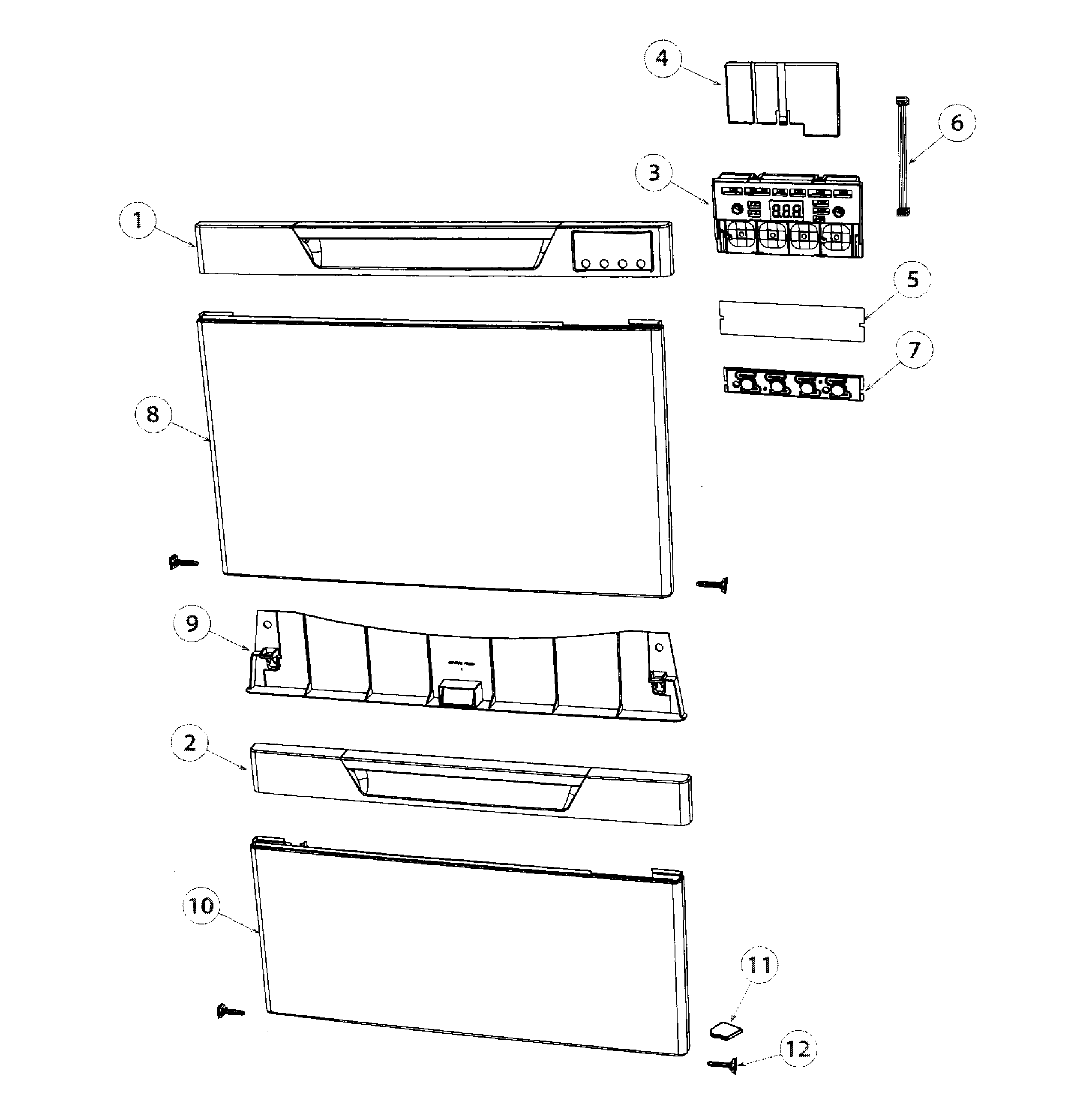 Fisher & Paykel DD24DAX8-99657-A control panel diagram