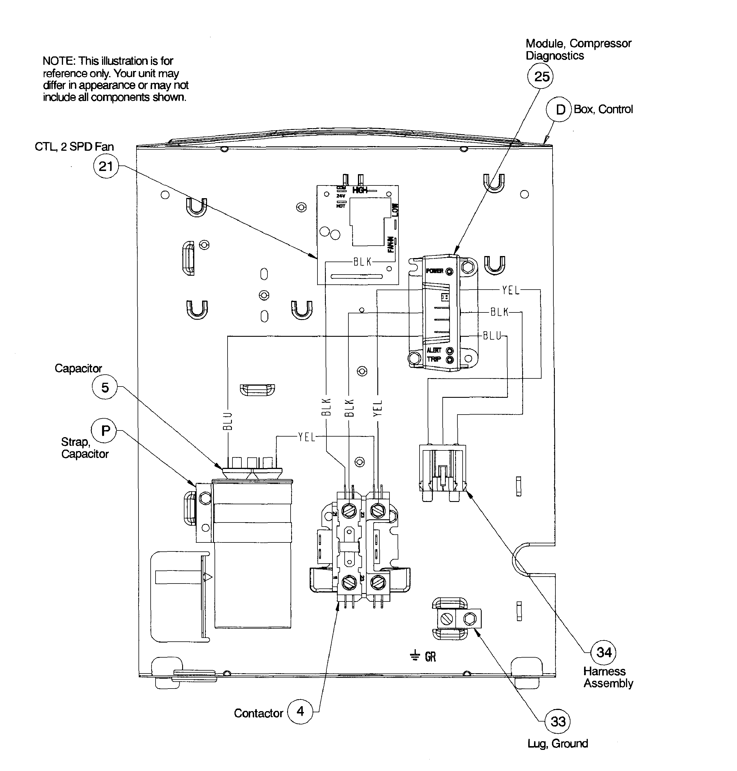 ICP N4A348AKA100 control box diagram