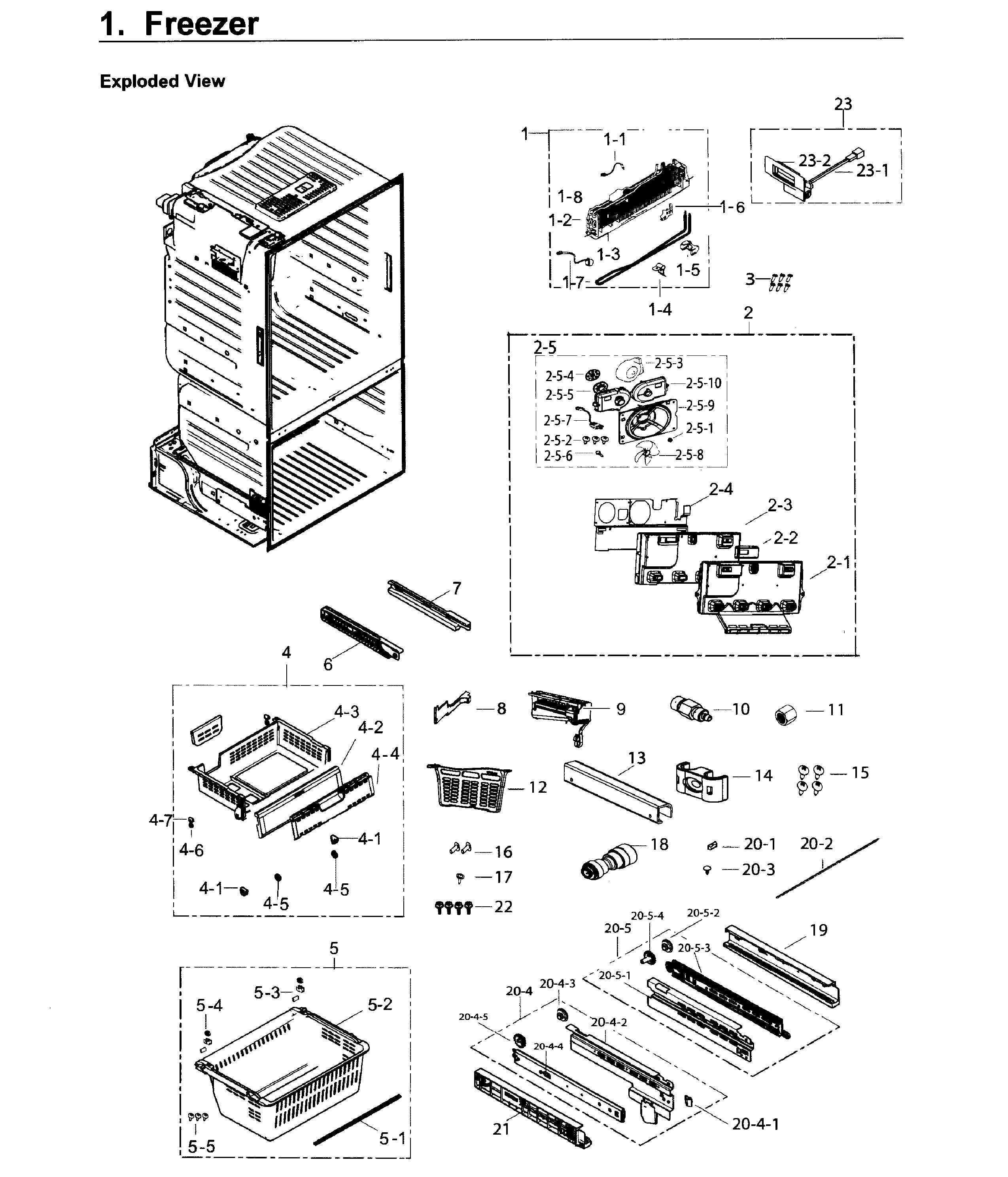 Samsung RF26J7500SR/AA-01 freezer / icemaker diagram