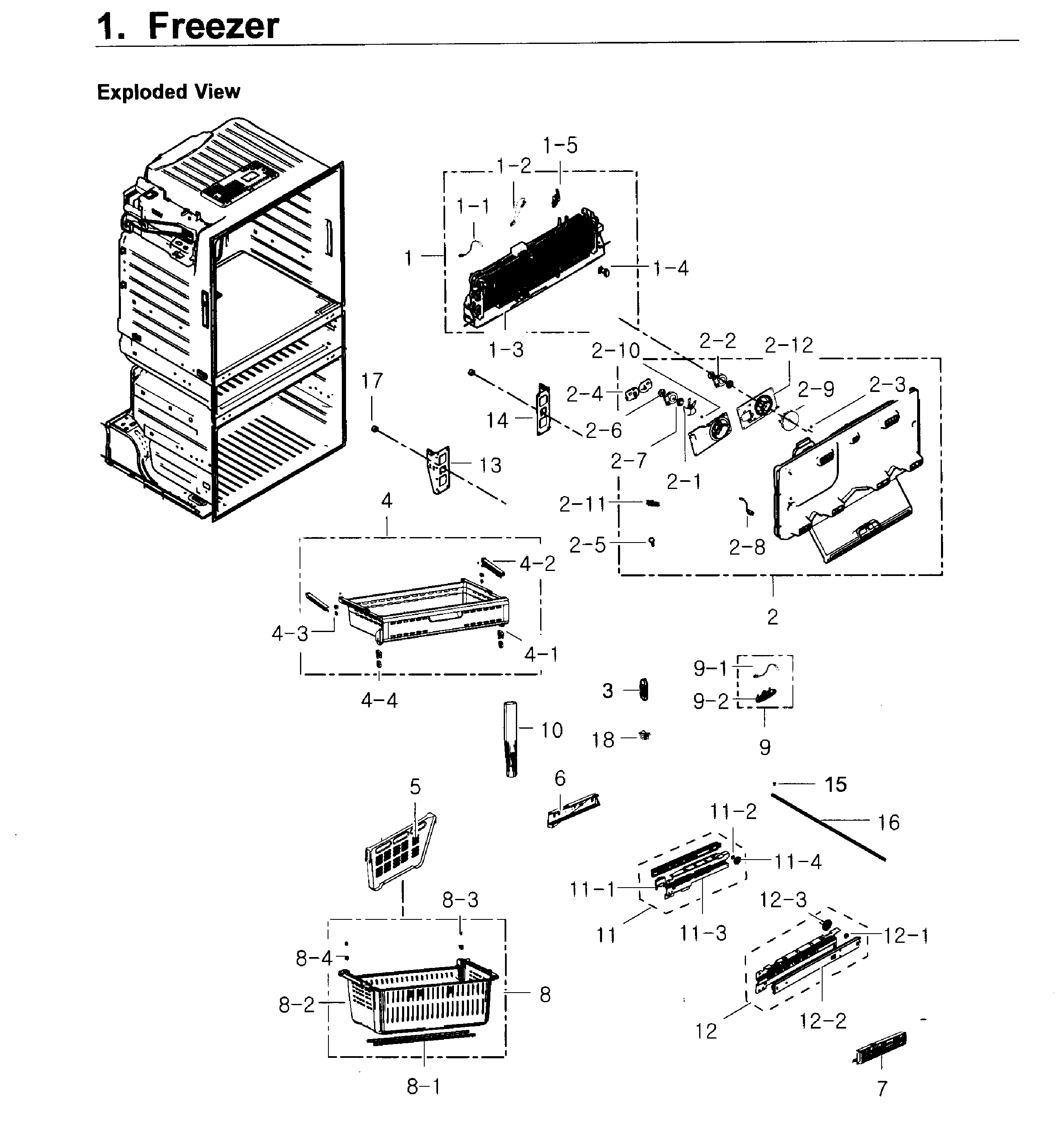 Samsung RF4267HARS/XAA-02 freezer diagram