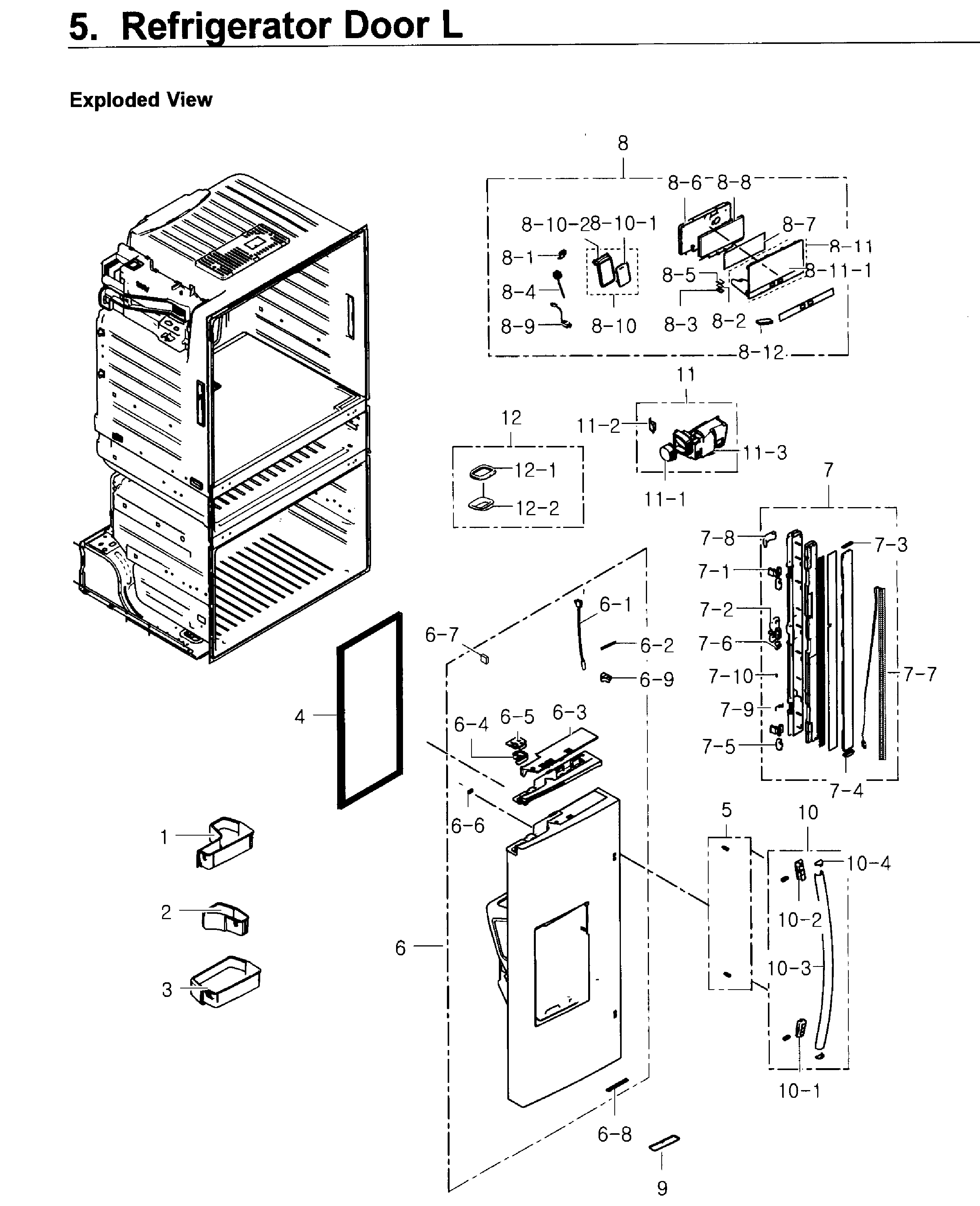 Samsung RF4267HARS/XAA-02 fridge door l diagram