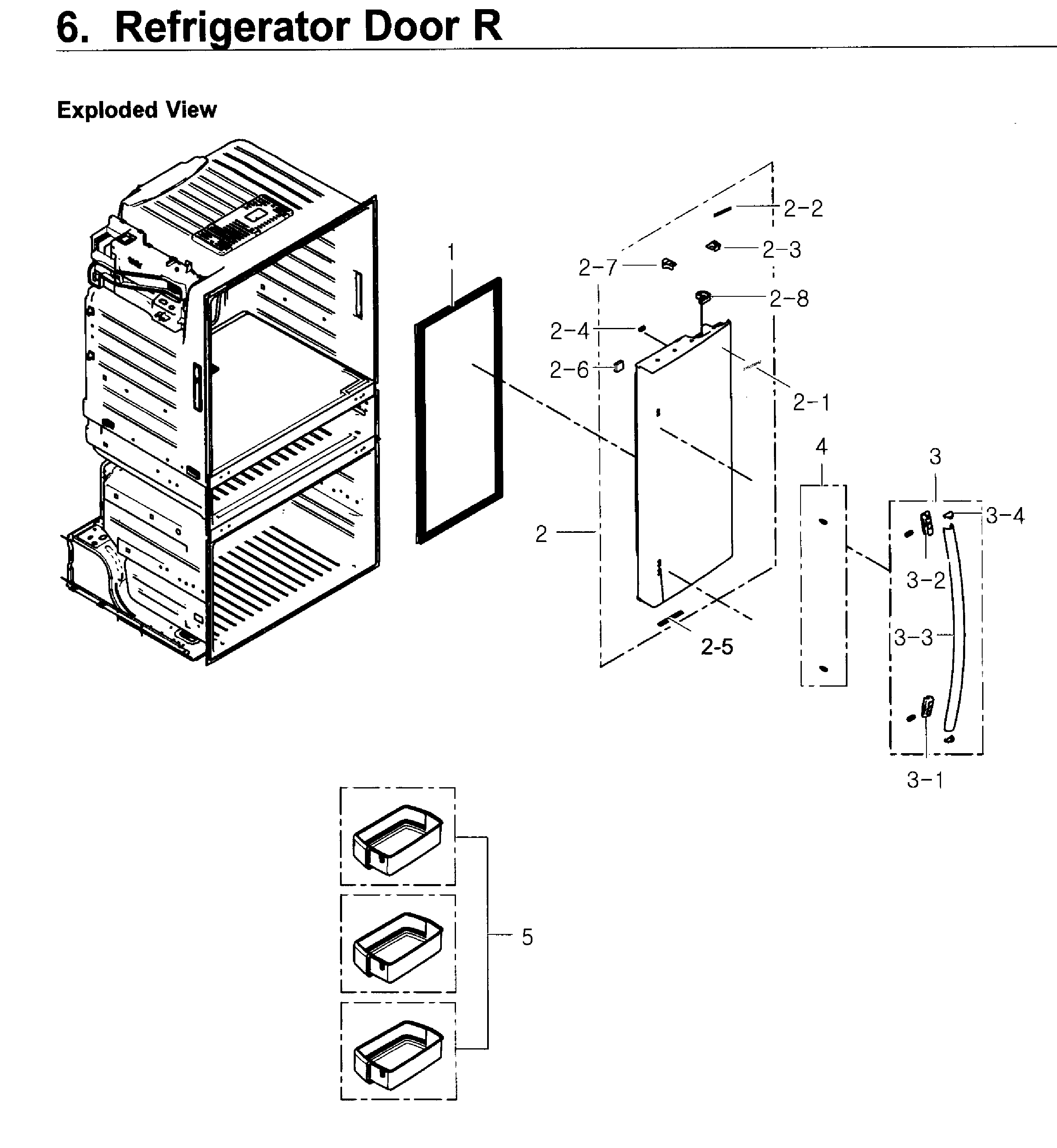 Samsung RF4267HARS/XAA-02 fridge door r diagram