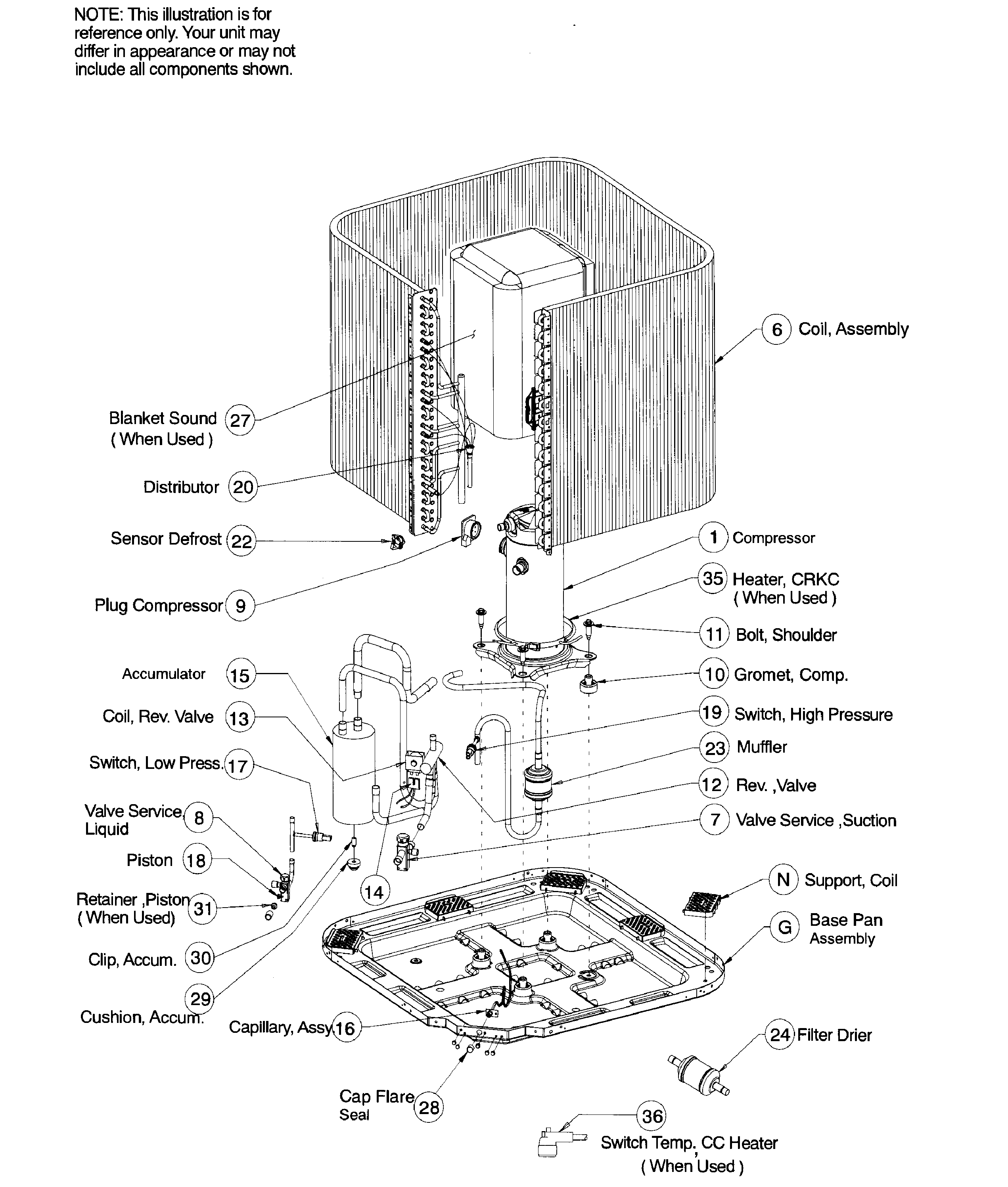 ICP NXH518GKA100 inner asy diagram