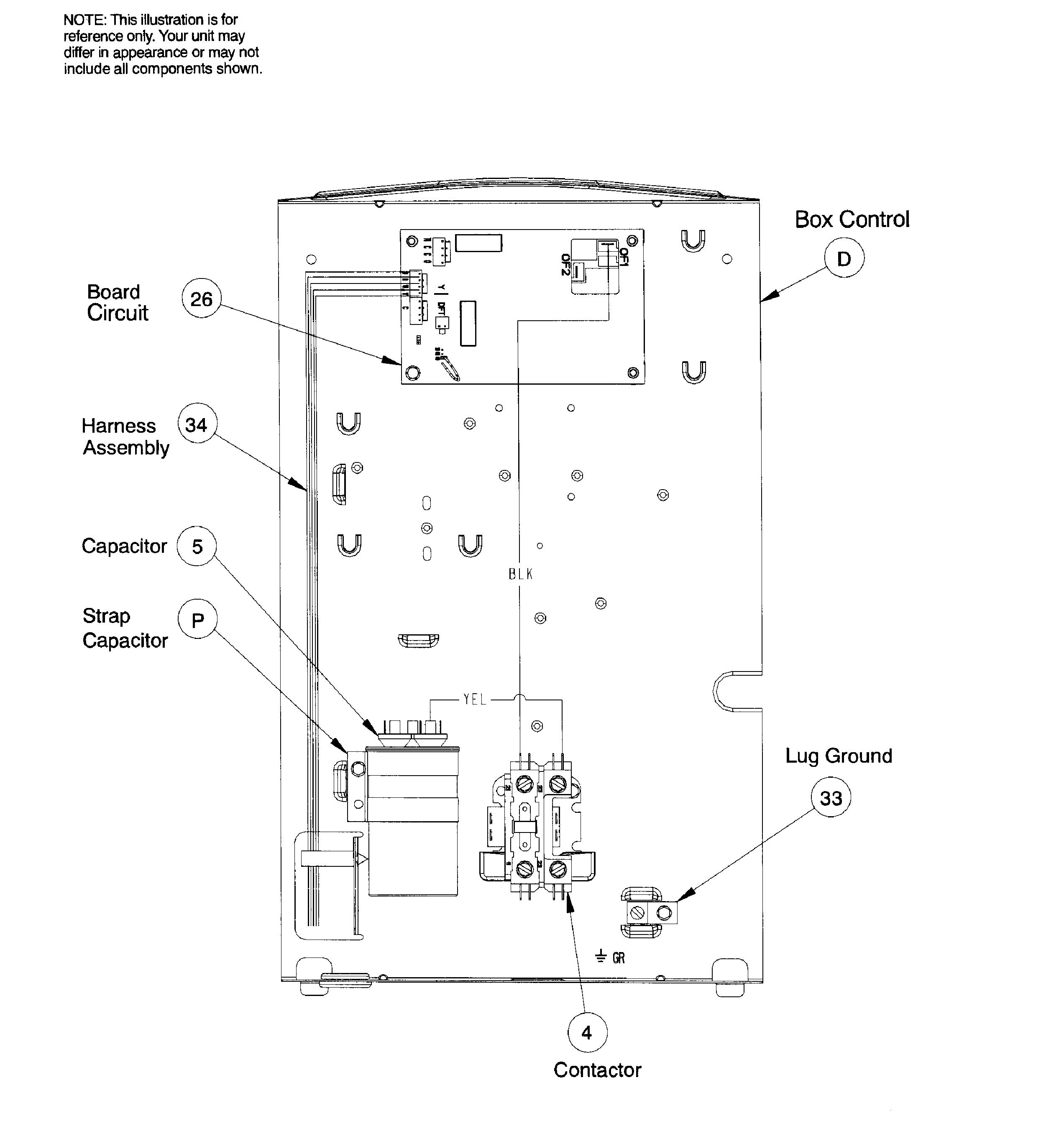 ICP NXH560GKA100 control box diagram