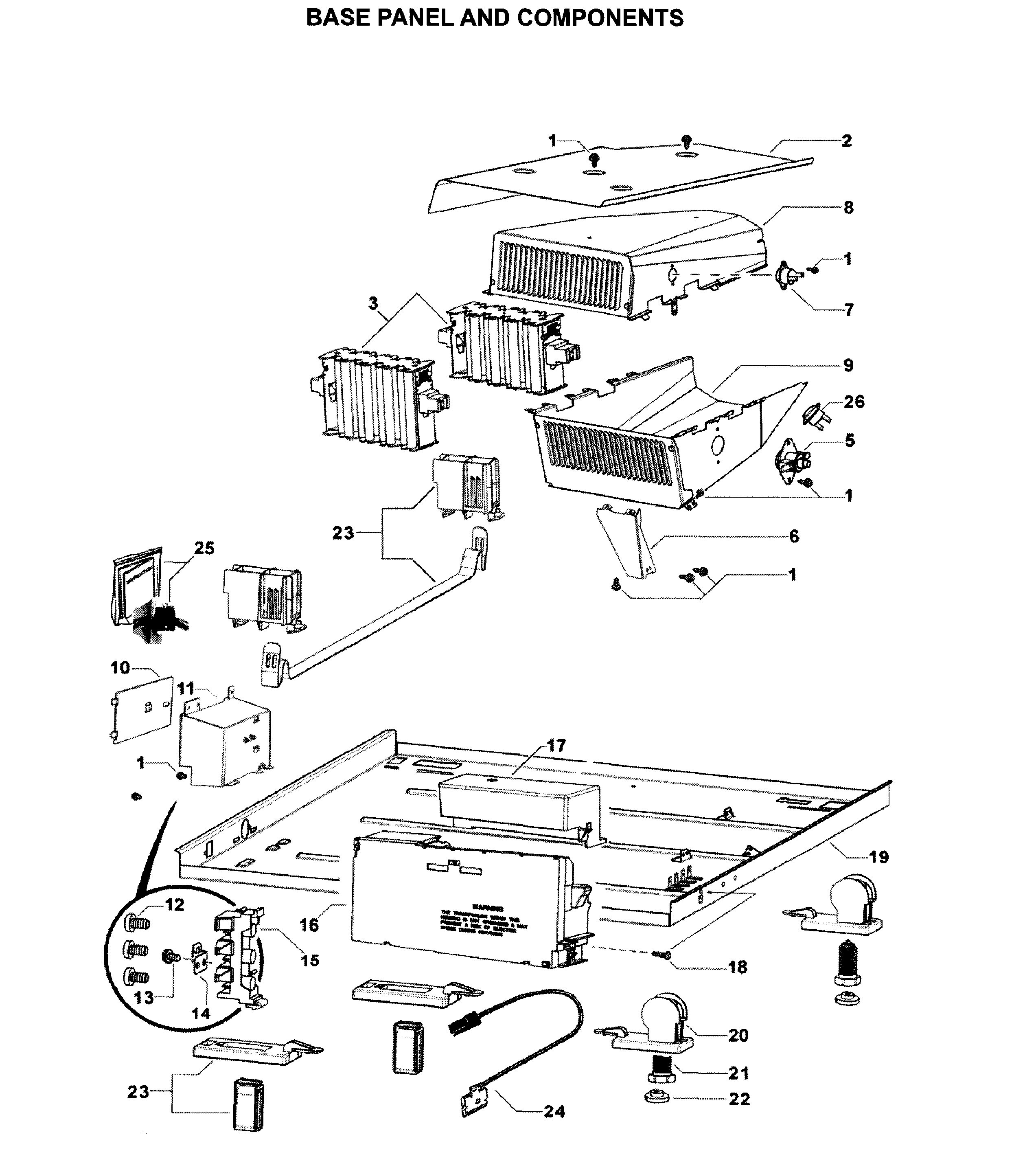 Fisher & Paykel DEGX1-96010-A base asy diagram