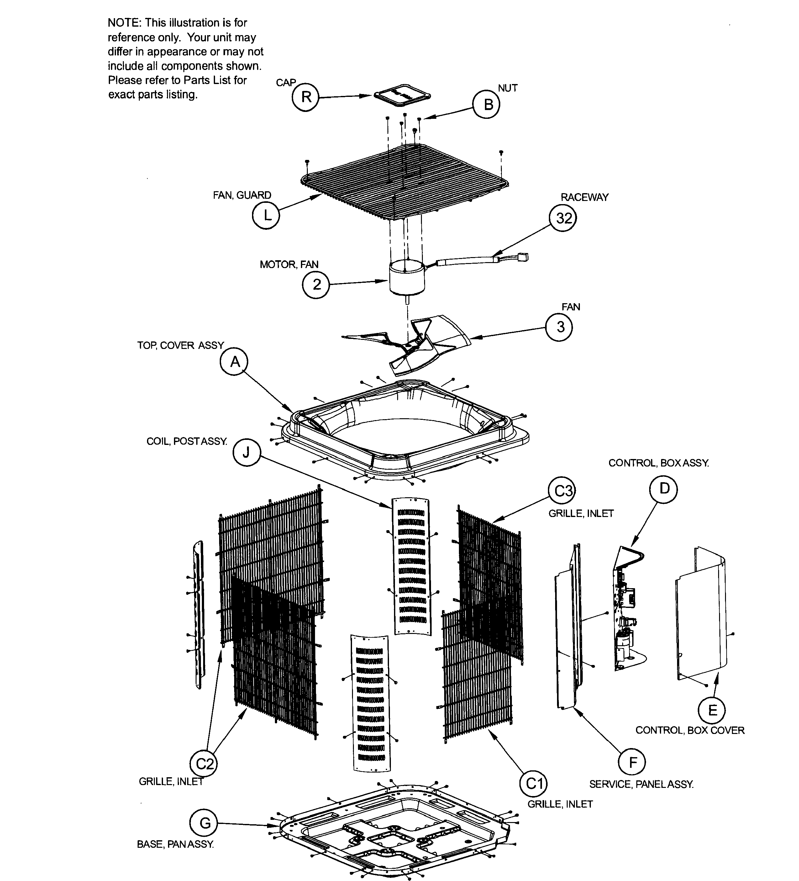 ICP T4A348GKD100 outer asy diagram