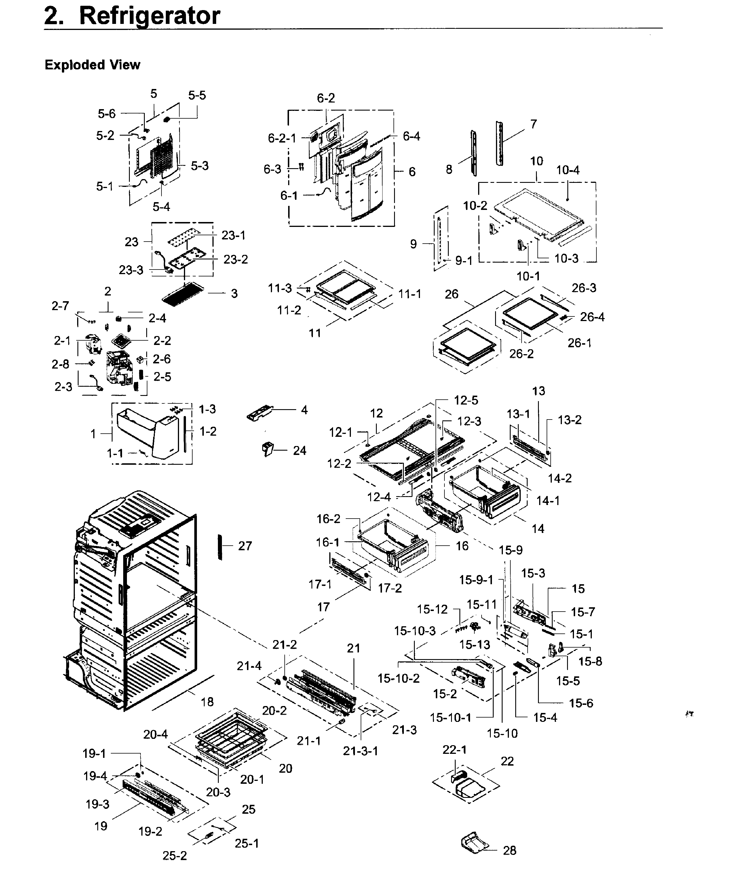 Samsung RF28JBEDBSR/AA-00 refrigerator diagram