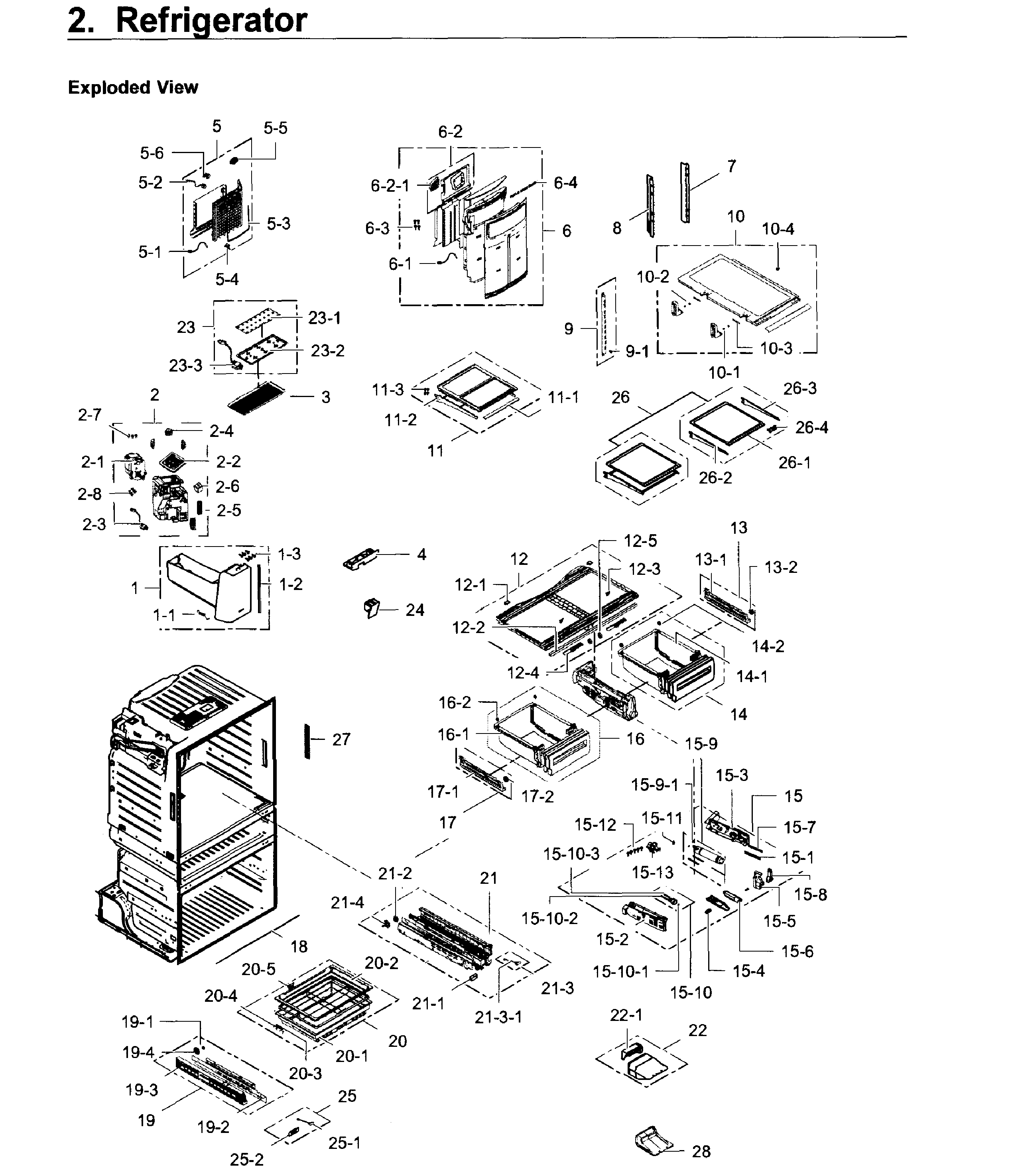 Samsung RF28JBEDBSR/AA-01 refrigerator diagram