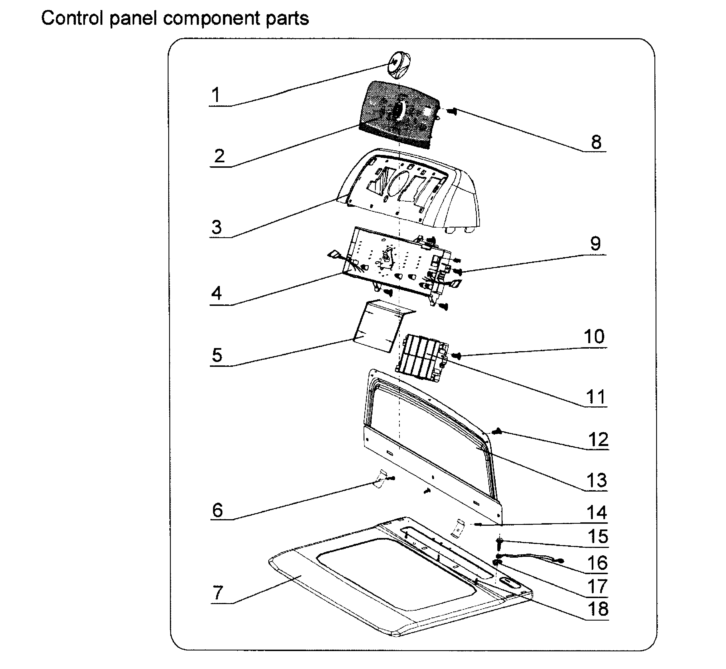 Haier HLTD500AGW control panel diagram