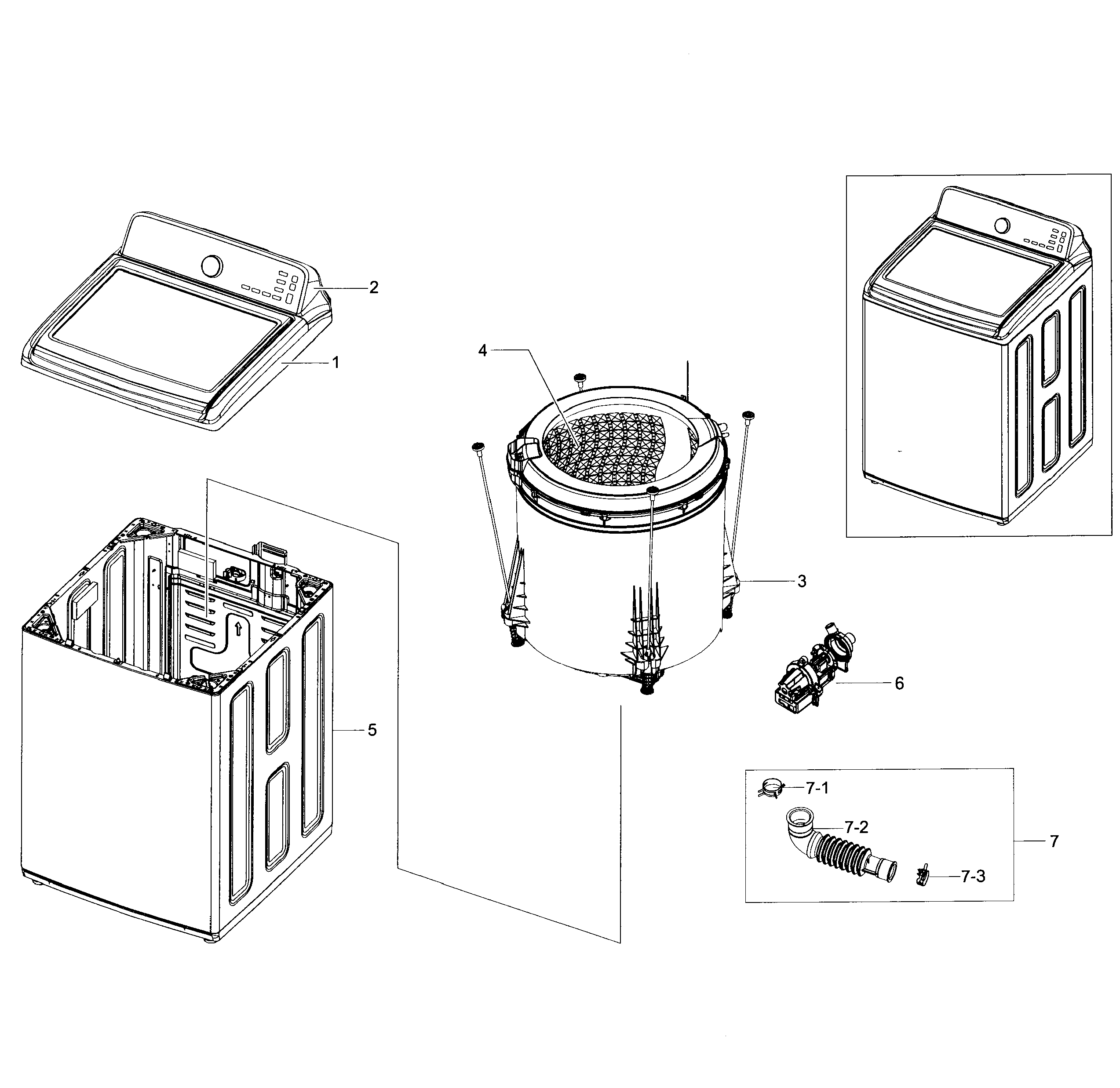 Samsung WA48H7400AP/A2-02 cabinet diagram