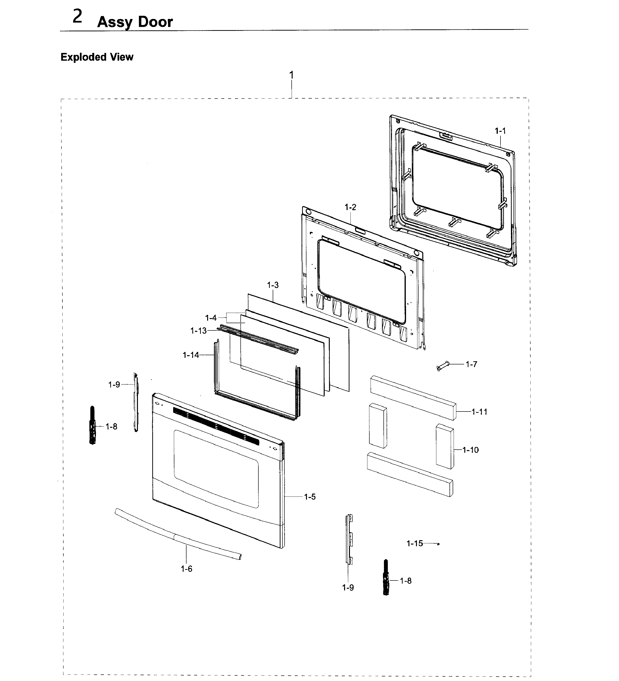 Samsung NE59J3420SS/AA-05 door diagram