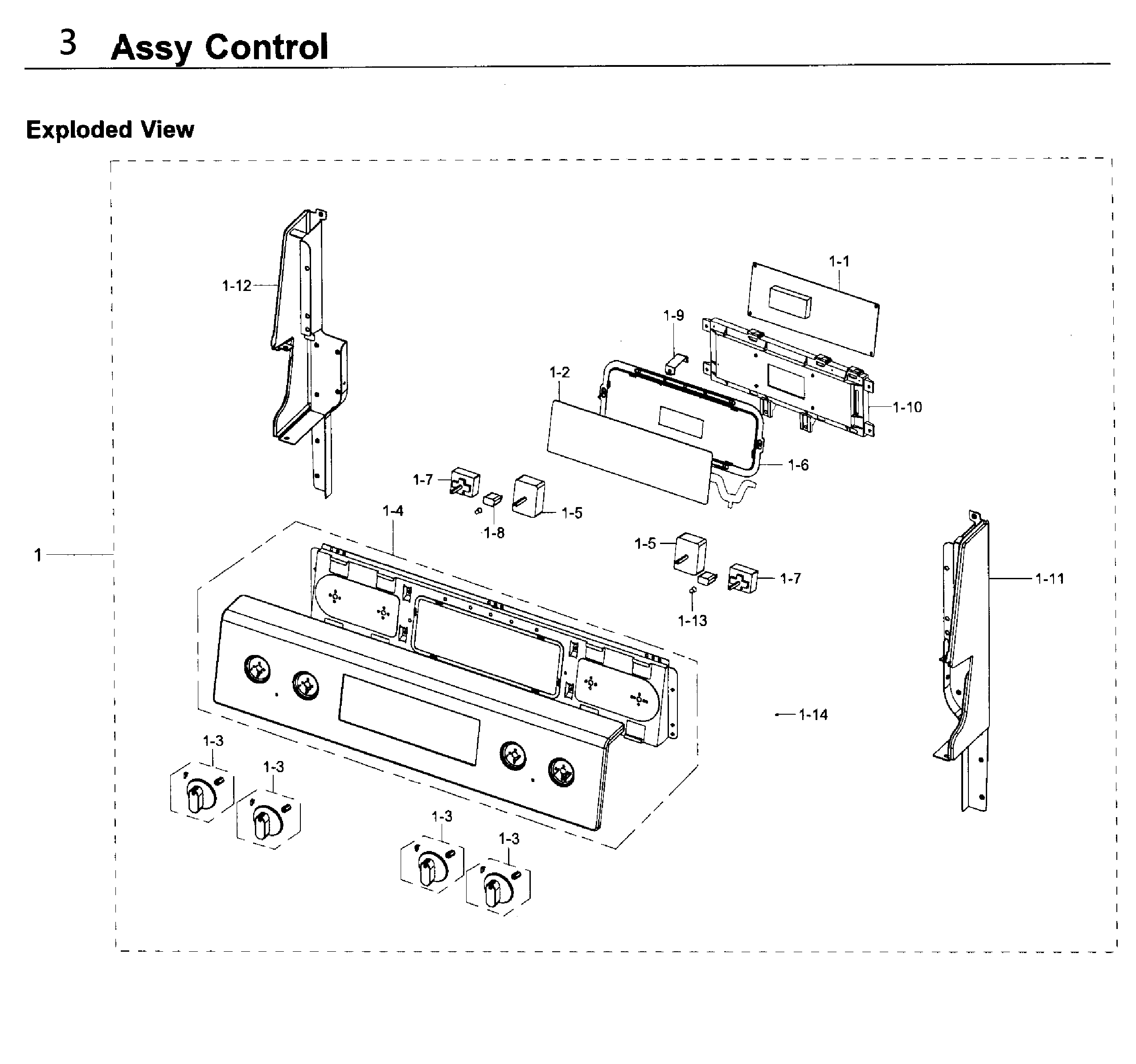 Samsung NE59J3420SS/AA-05 control panel diagram