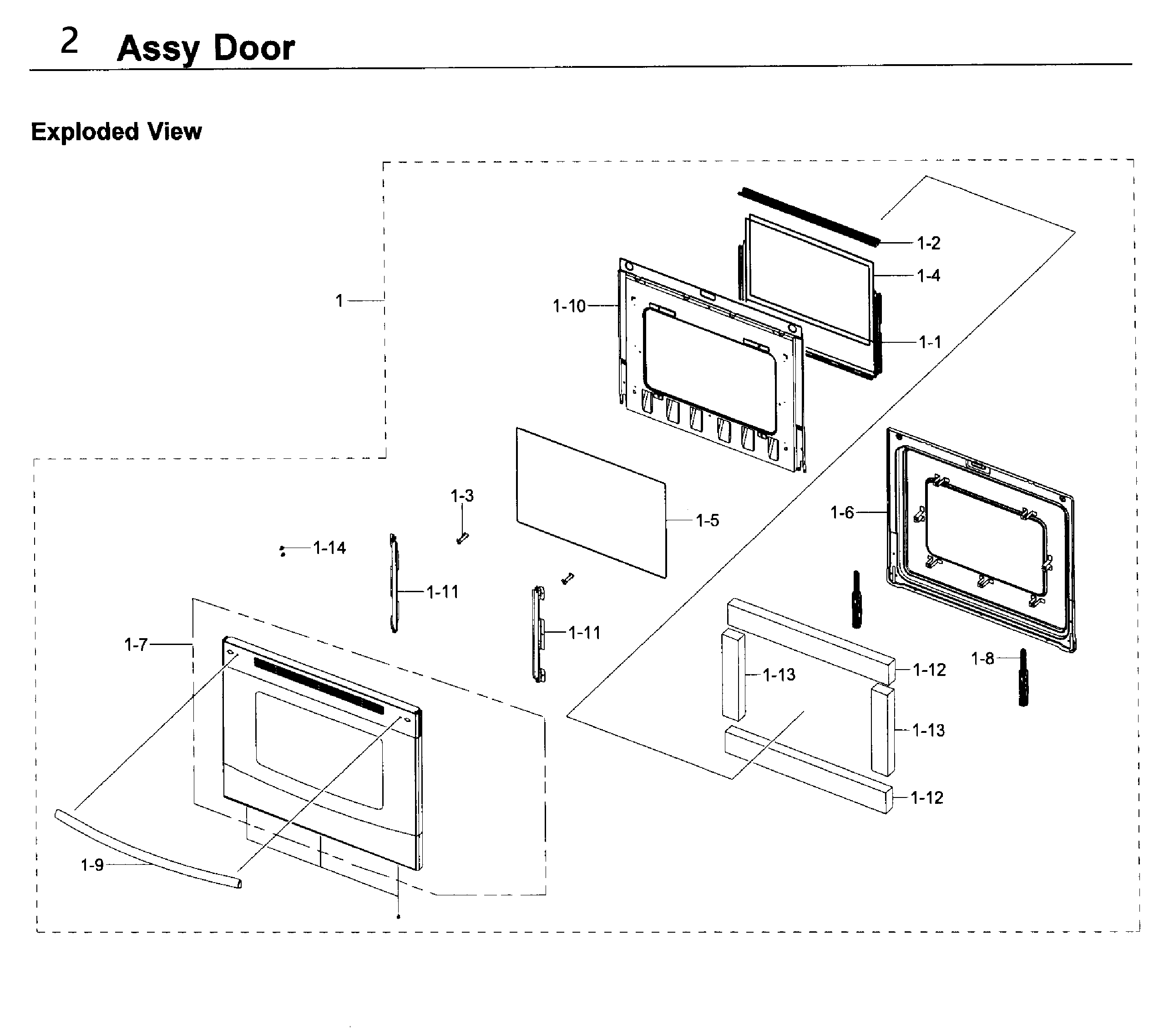 Samsung NE59J3420SW/AA-05 door diagram