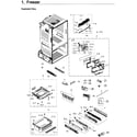 Samsung RF263BEAEWW/AA-00 freezer / icemaker diagram