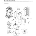 Samsung RF263BEAEWW/AA-00 fridge door l diagram